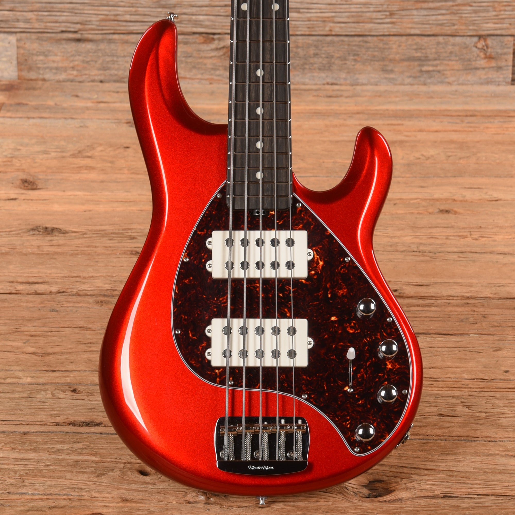 Music Man StingRay Special 5 HH Chrome Red 2023 Bass Guitars / 5-String or More