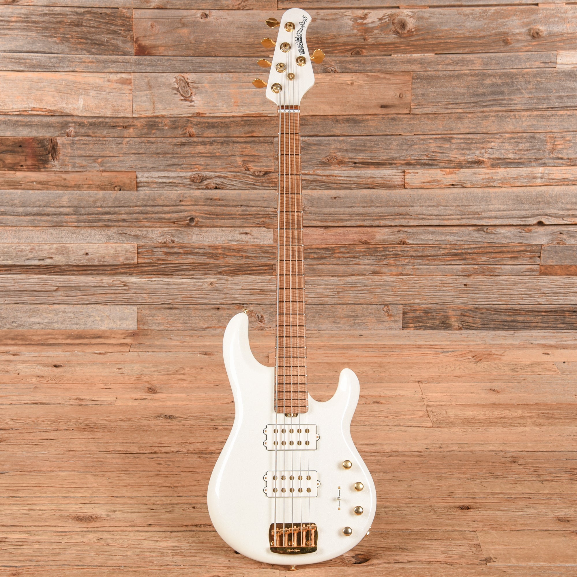 Music Man BFR StingRay Special 5 HH Crescendo White Sparkle 2022 Bass Guitars