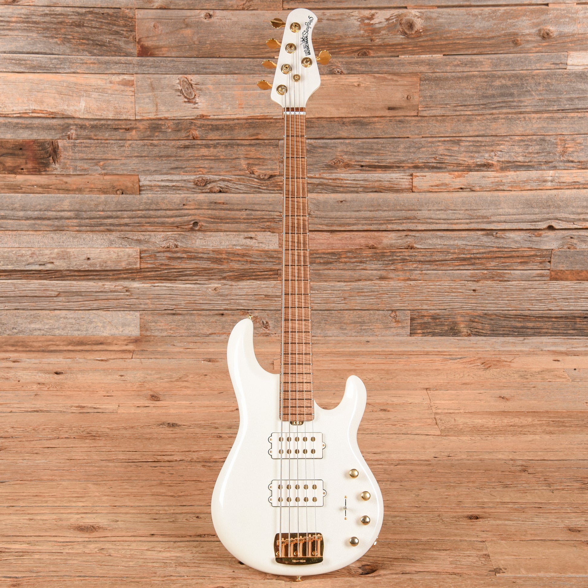 Music Man BFR StingRay Special 5 HH Crescendo White Sparkle 2022 Bass Guitars