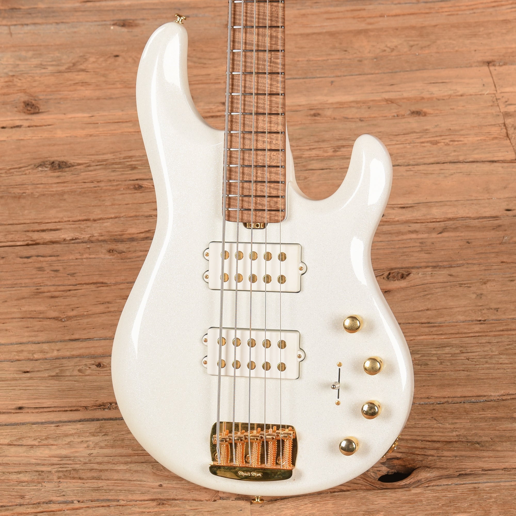 Music Man BFR StingRay Special 5 HH Crescendo White Sparkle 2022 Bass Guitars