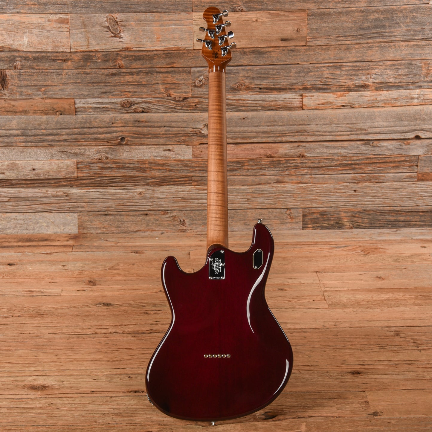 Music Man BFR Baritone StingRay Transparent Oxblood 2024 Electric Guitars
