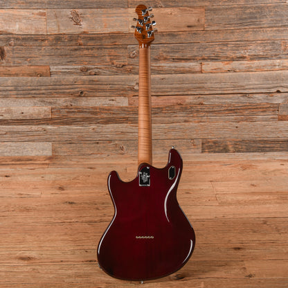 Music Man BFR Baritone StingRay Transparent Oxblood 2024 Electric Guitars