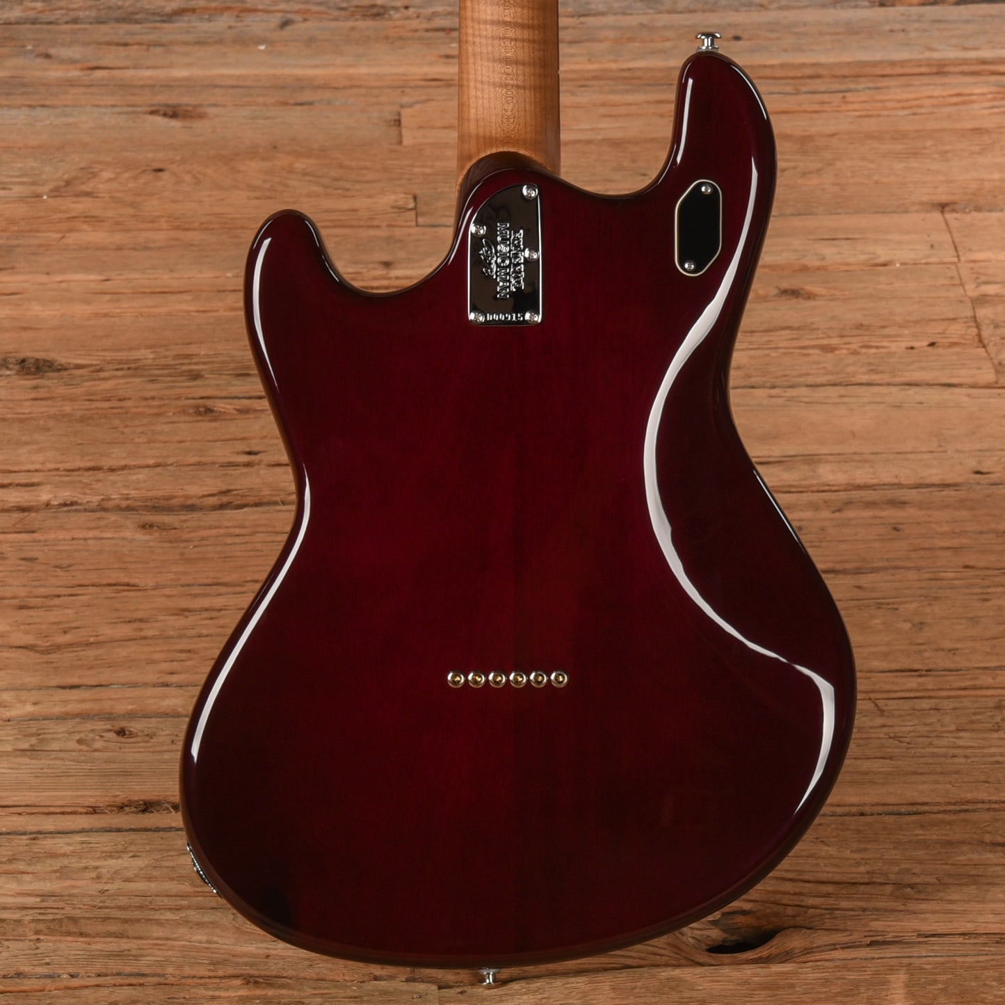 Music Man BFR Baritone StingRay Transparent Oxblood 2024 Electric Guitars