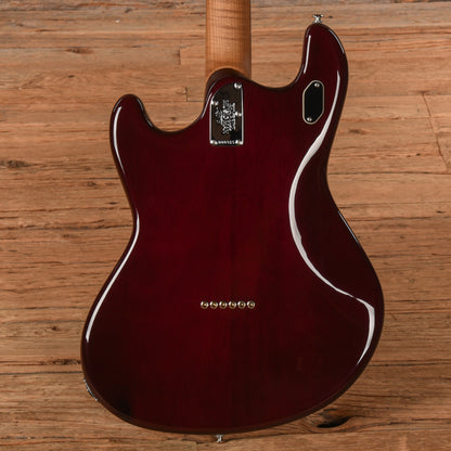 Music Man BFR Baritone StingRay Transparent Oxblood 2024 Electric Guitars