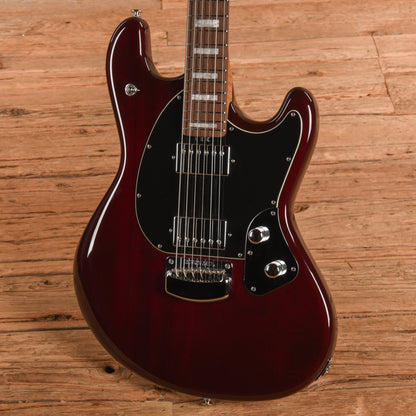 Music Man BFR Baritone StingRay Transparent Oxblood 2024 Electric Guitars
