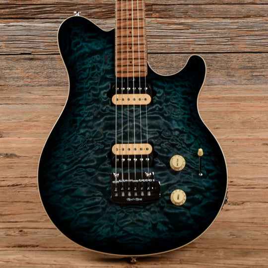Music Man Axis Super Sport HH Tremolo Yucatan Blue Electric Guitars / Solid Body