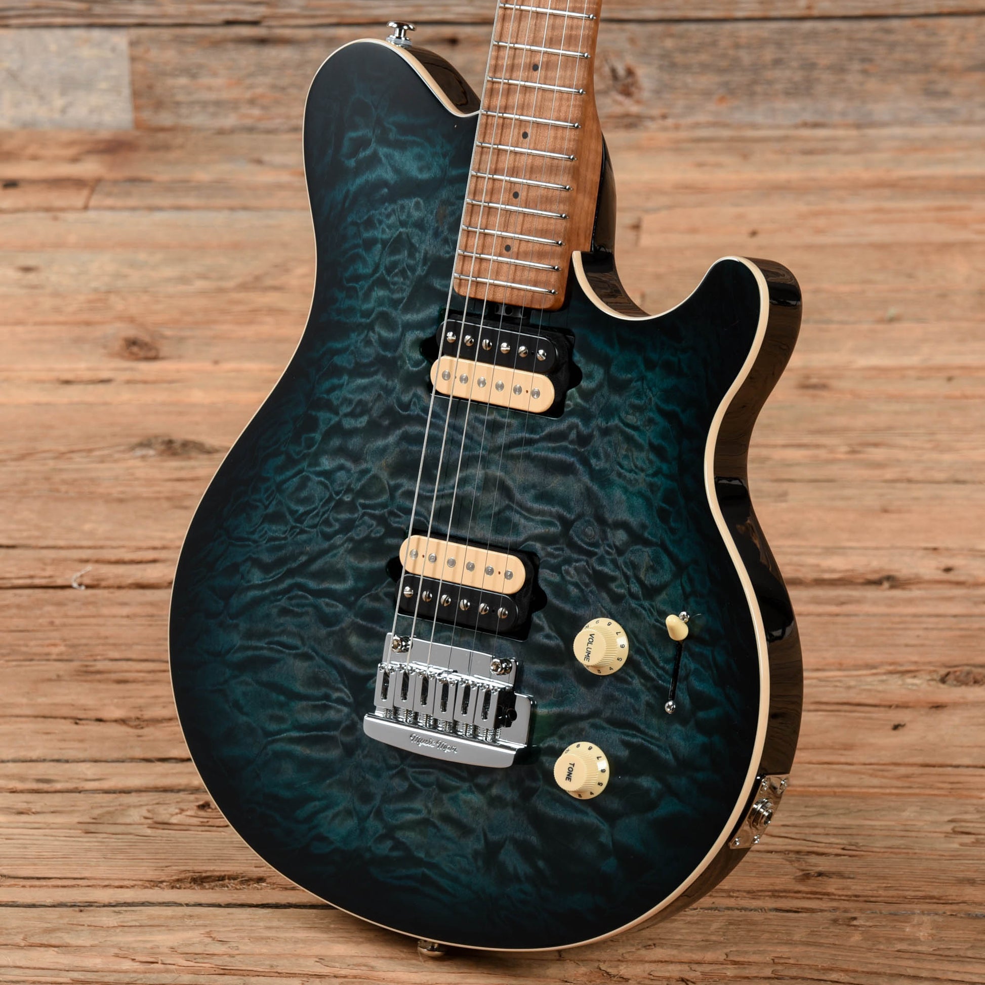 Music Man Axis Super Sport HH Tremolo Yucatan Blue Electric Guitars / Solid Body