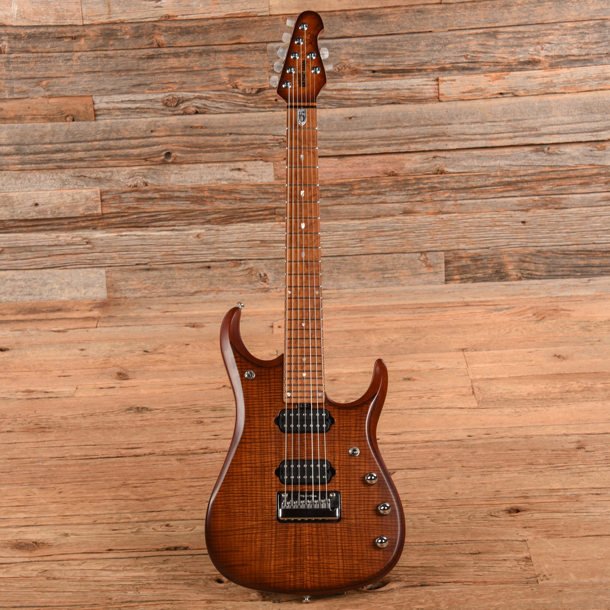 Music Man BFR JP15 7-String Sahara Burst Flame 2015 Electric Guitars / Solid Body