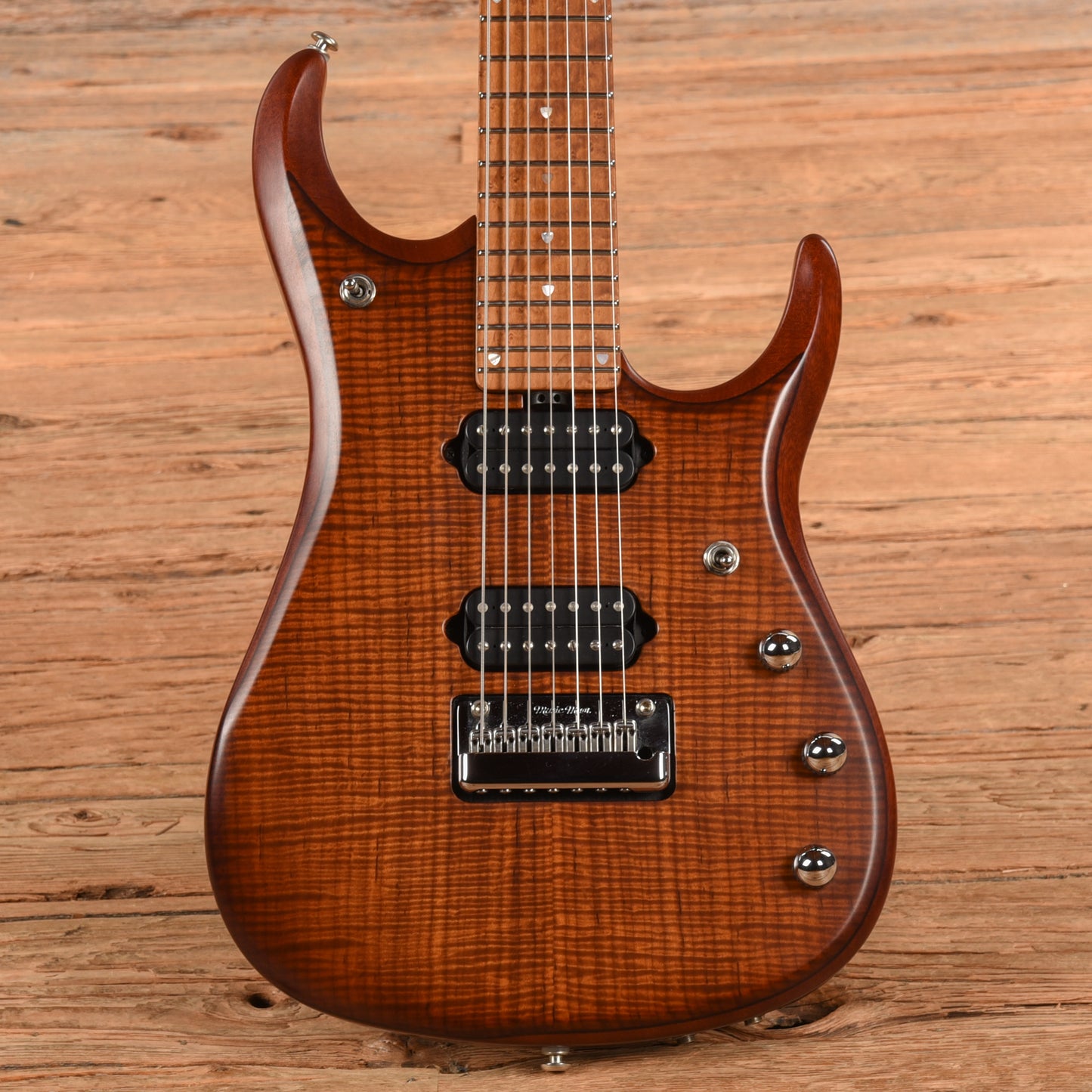 Music Man BFR JP15 7-String Sahara Burst Flame 2015 Electric Guitars / Solid Body