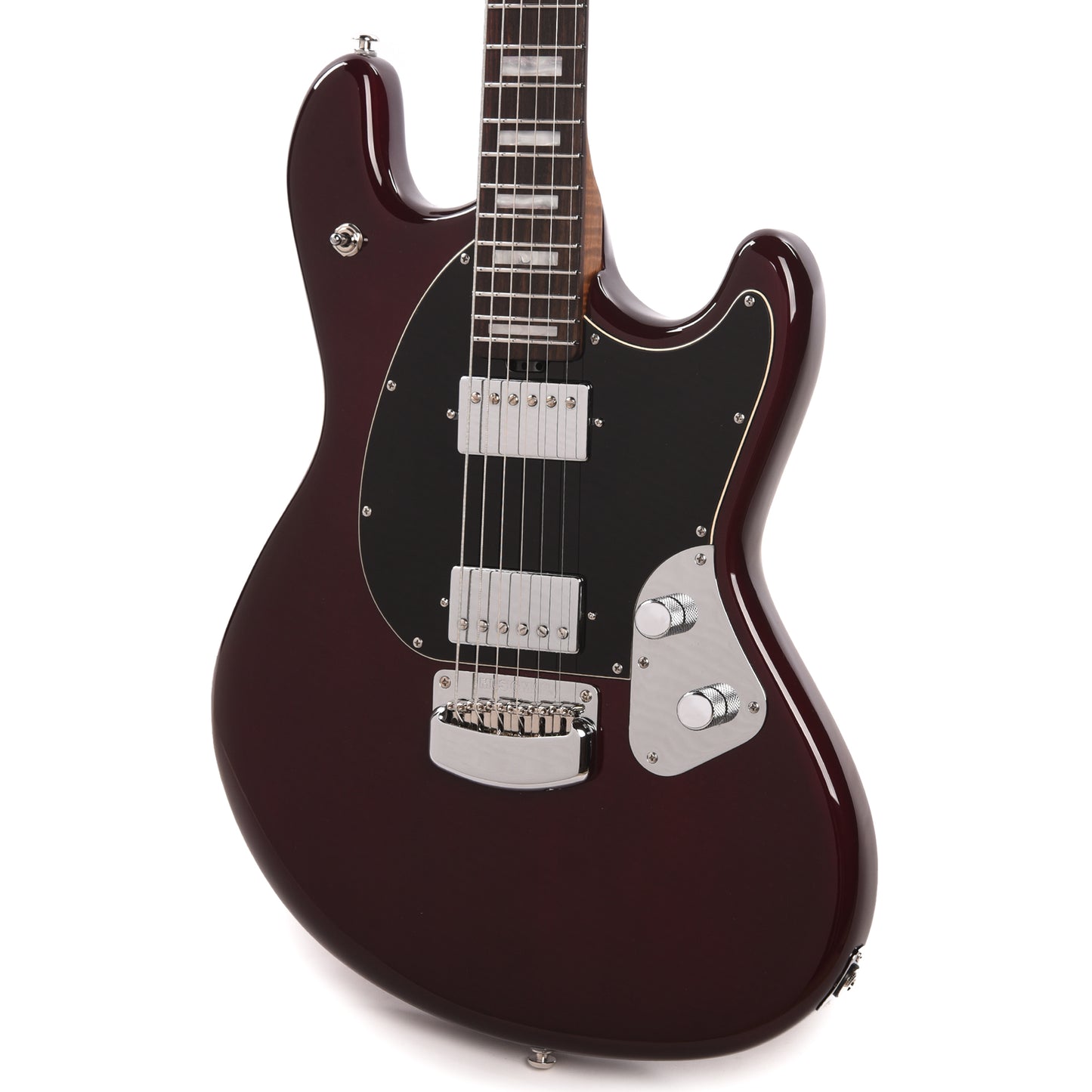 Music Man BFR StingRay Baritone Guitar Translucent Oxblood Electric Guitars / Solid Body