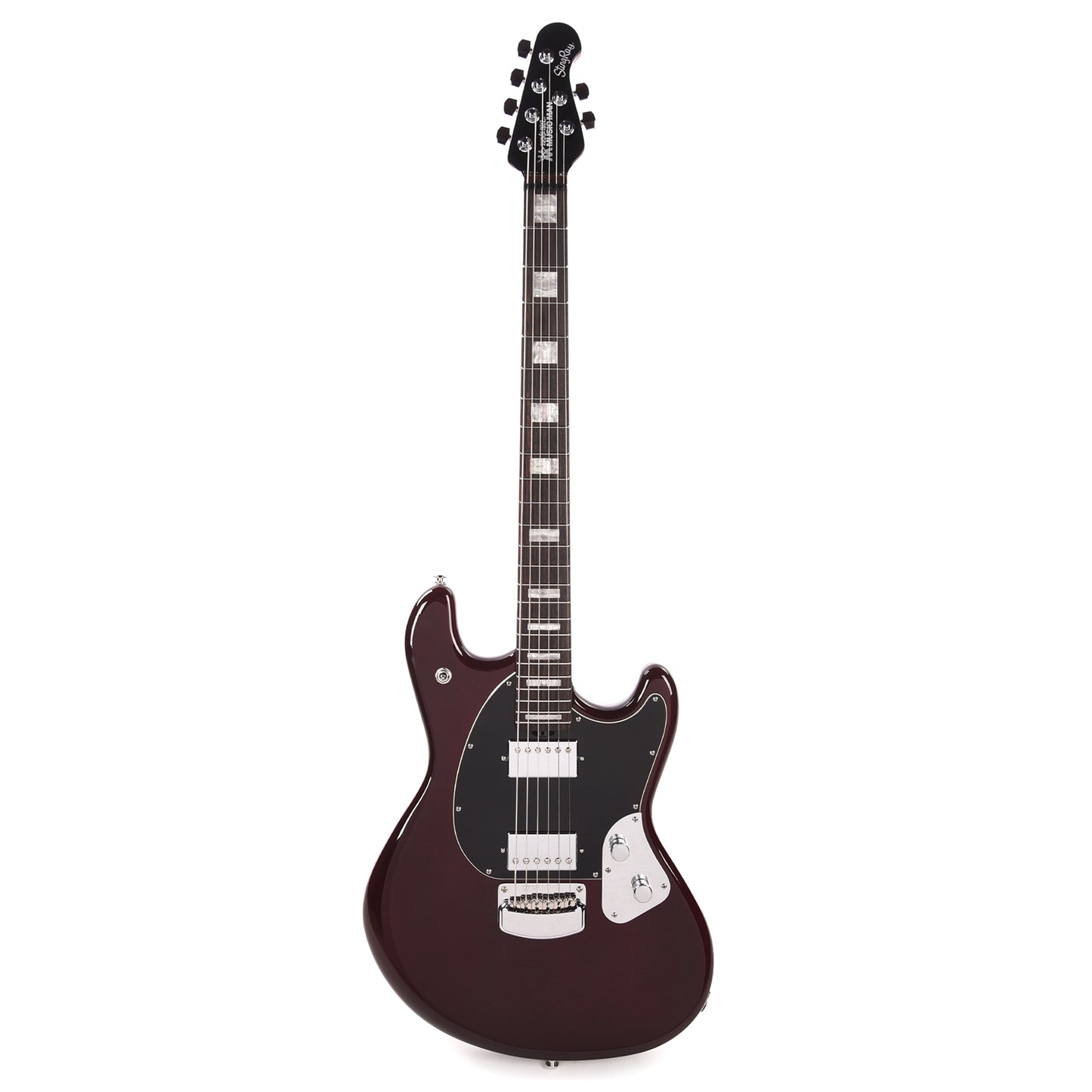 Music Man BFR StingRay Baritone Guitar Translucent Oxblood Electric Guitars / Solid Body