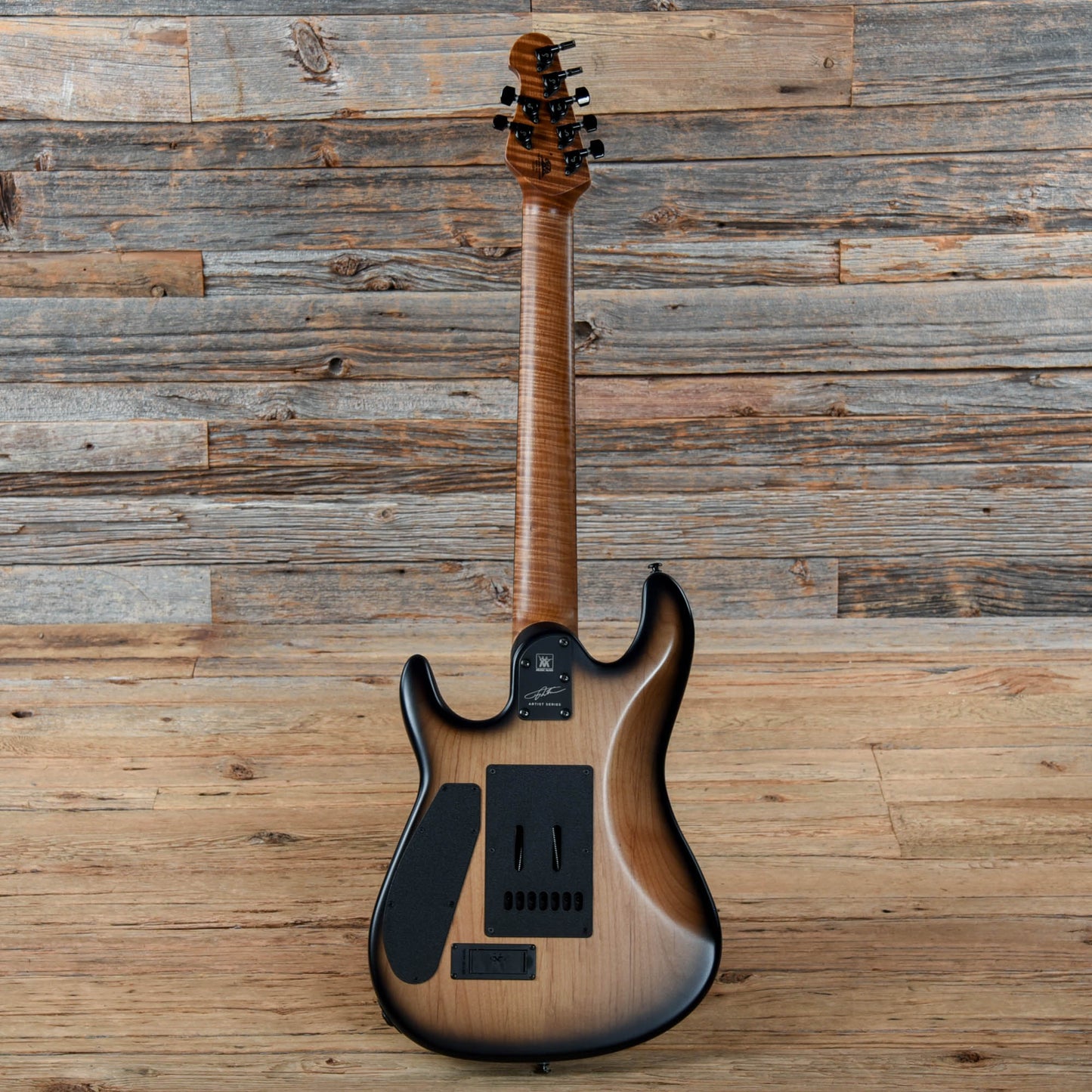 Music Man Jason Richardson Signature Cutlass 7 Natural Buckeye Burl / Black Burst 2020 Electric Guitars / Solid Body