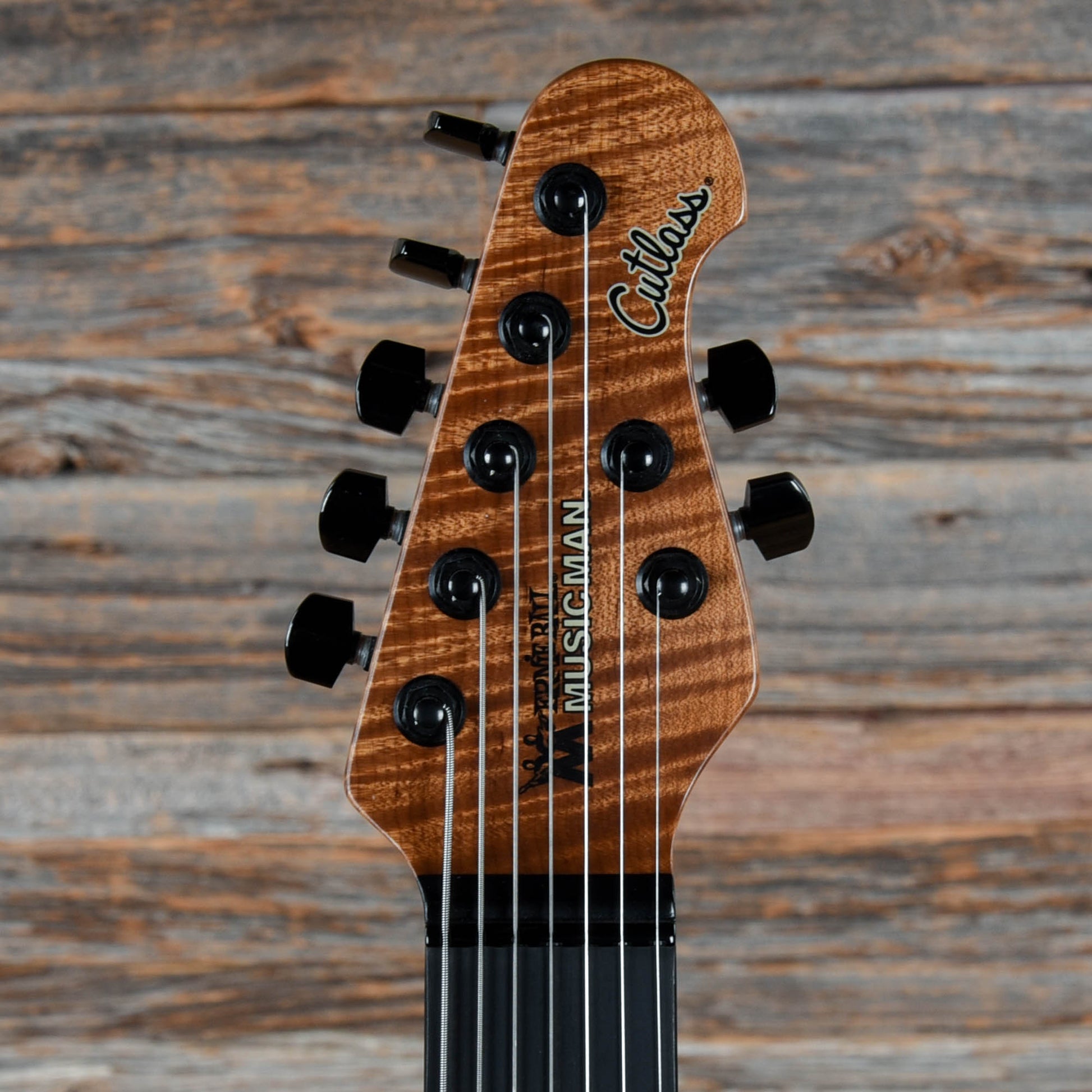 Music Man Jason Richardson Signature Cutlass 7 Natural Buckeye Burl / Black Burst 2020 Electric Guitars / Solid Body