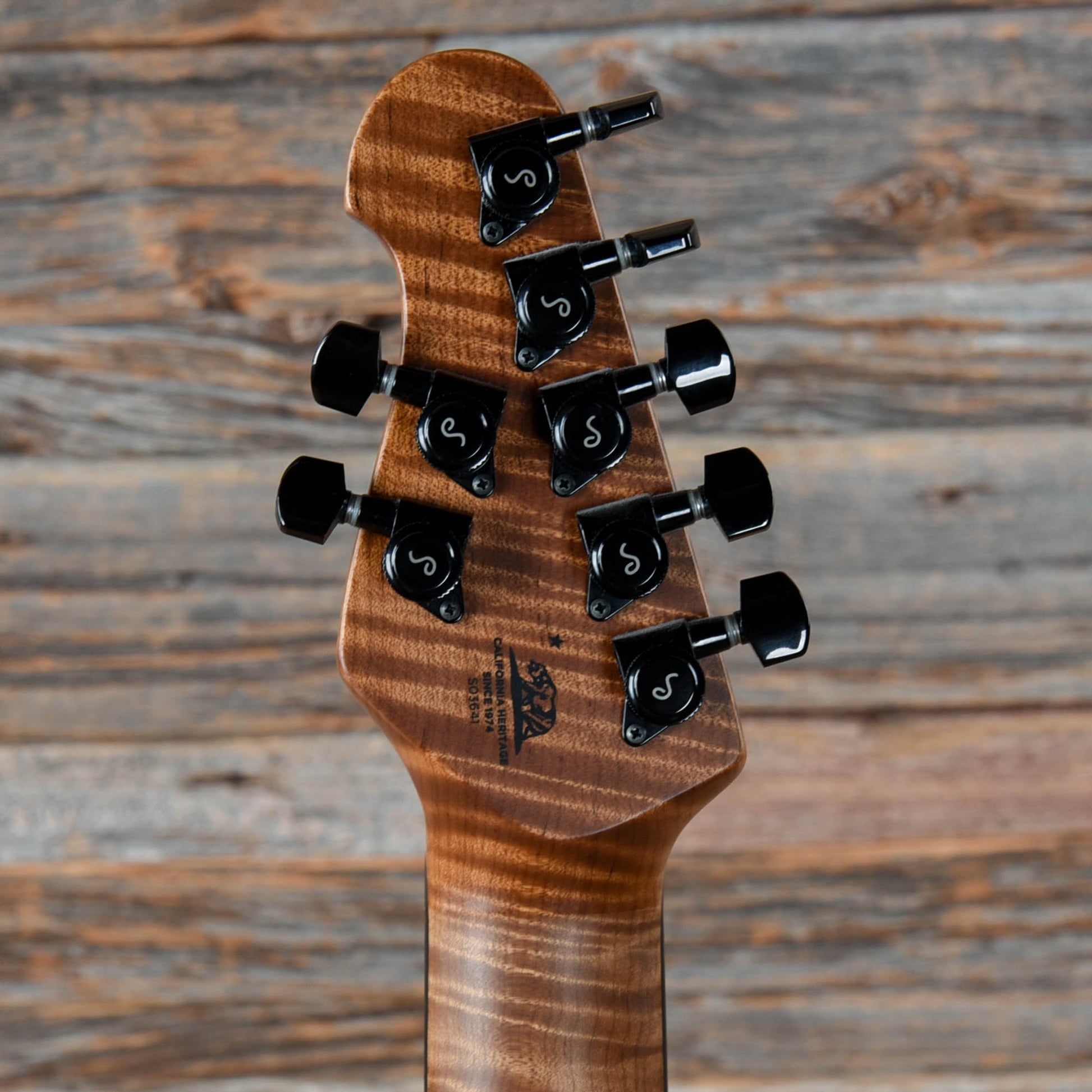 Music Man Jason Richardson Signature Cutlass 7 Natural Buckeye Burl / Black Burst 2020 Electric Guitars / Solid Body