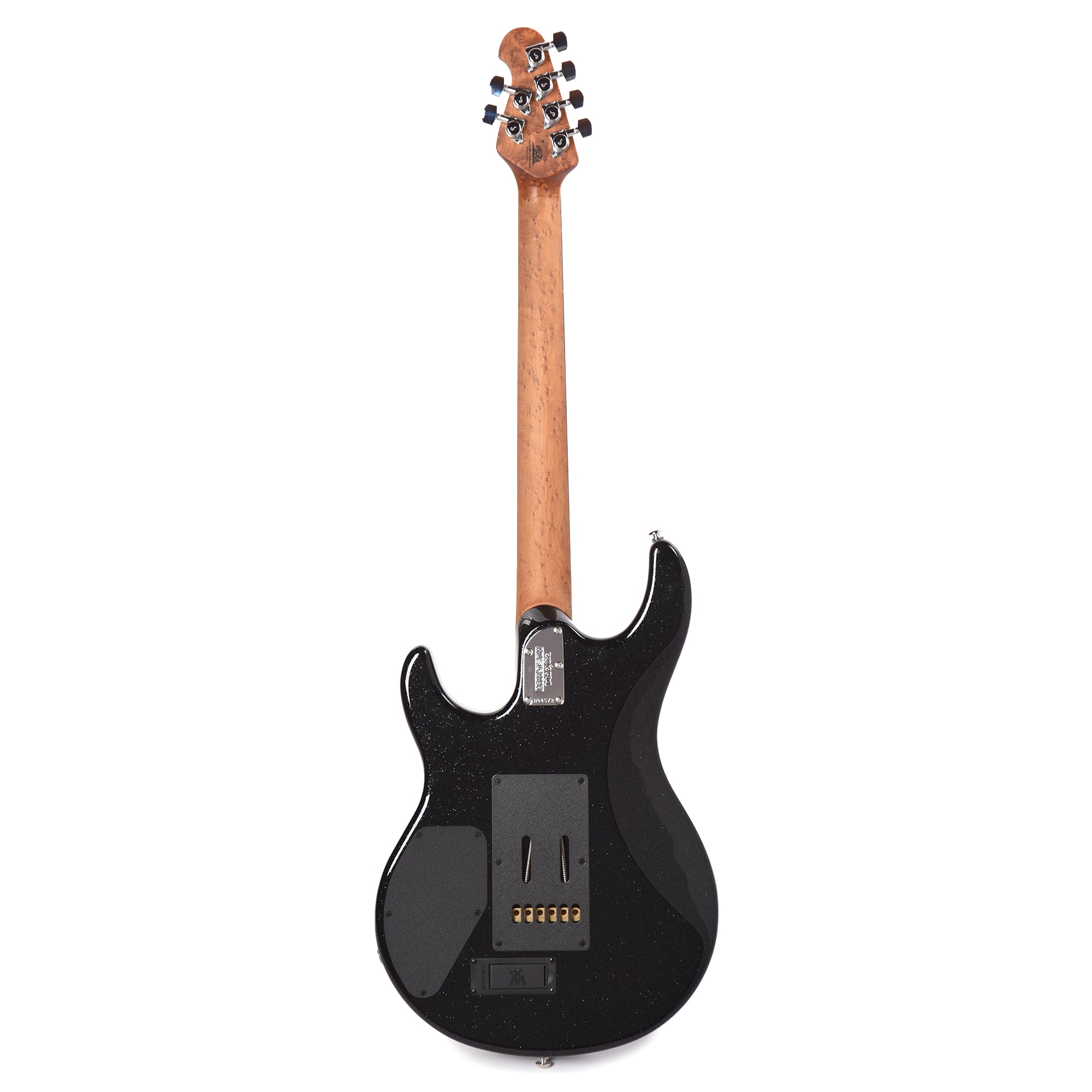 Music Man Luke 4 HH Black Sparkle w/ Roasted Figured Maple Neck Electric Guitars / Solid Body