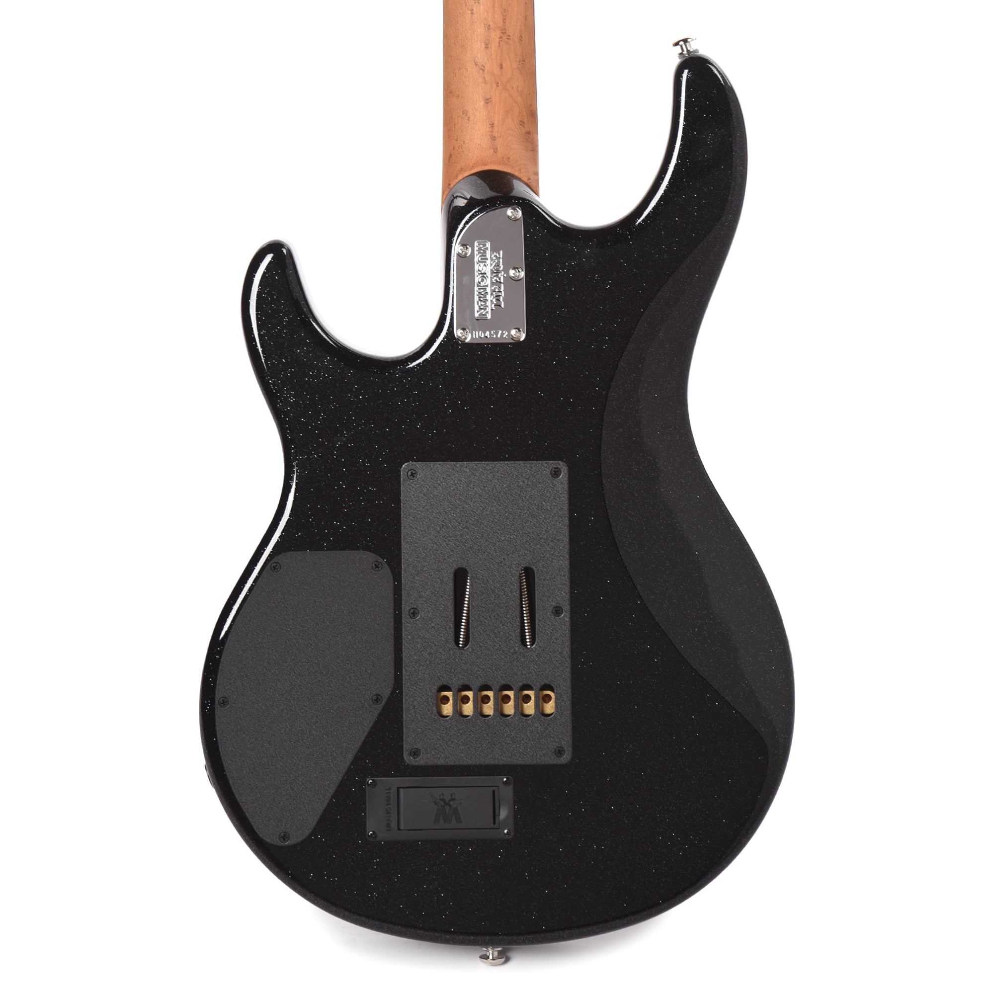 Music Man Luke 4 HH Black Sparkle w/ Roasted Figured Maple Neck Electric Guitars / Solid Body