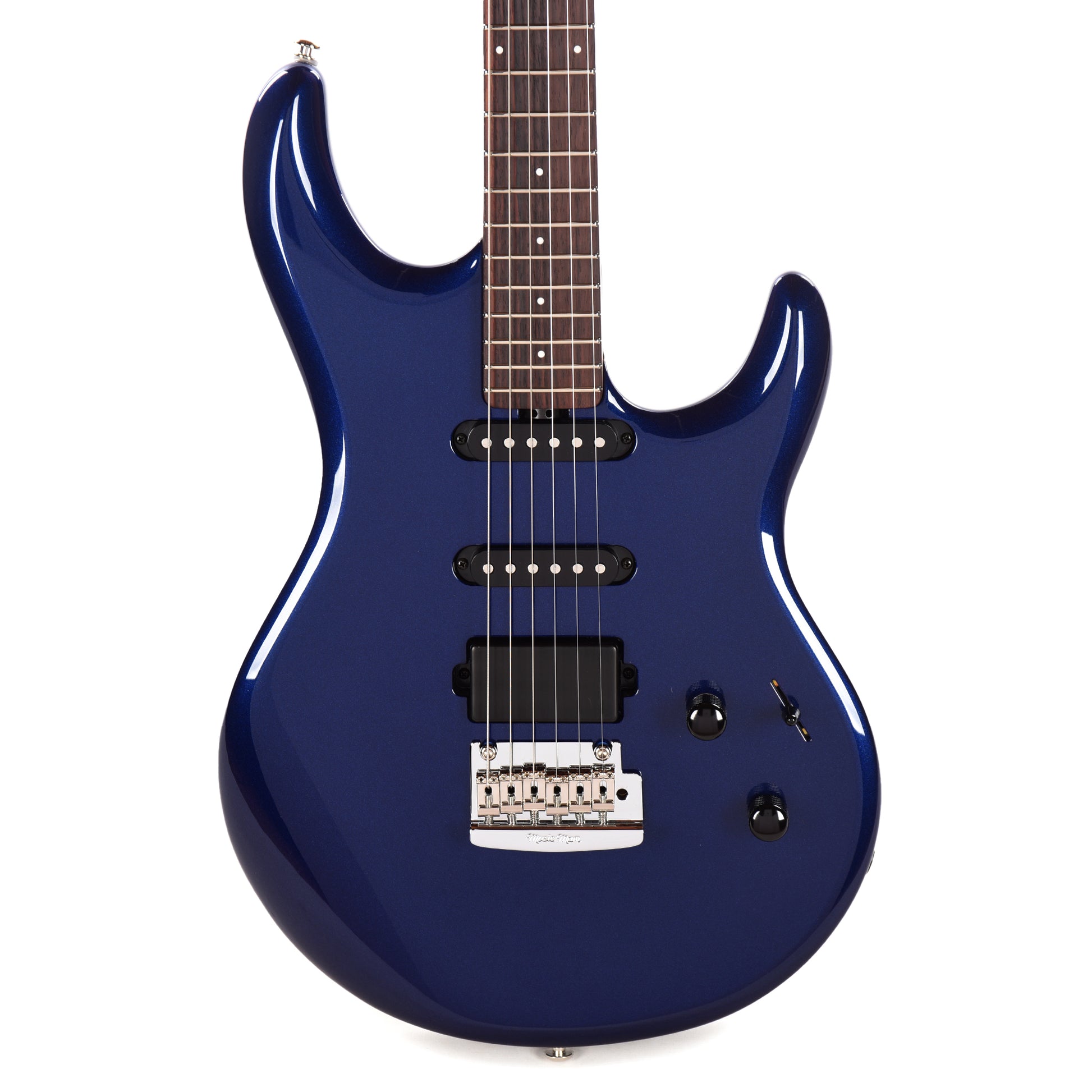 Music Man Luke 4 HSS Butane Blue w/ Roasted Figured Maple Neck Electric Guitars / Solid Body