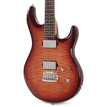 Music Man Luke 4 Maple Top HH Afterburn w/ Roasted Figured Maple Neck Electric Guitars / Solid Body