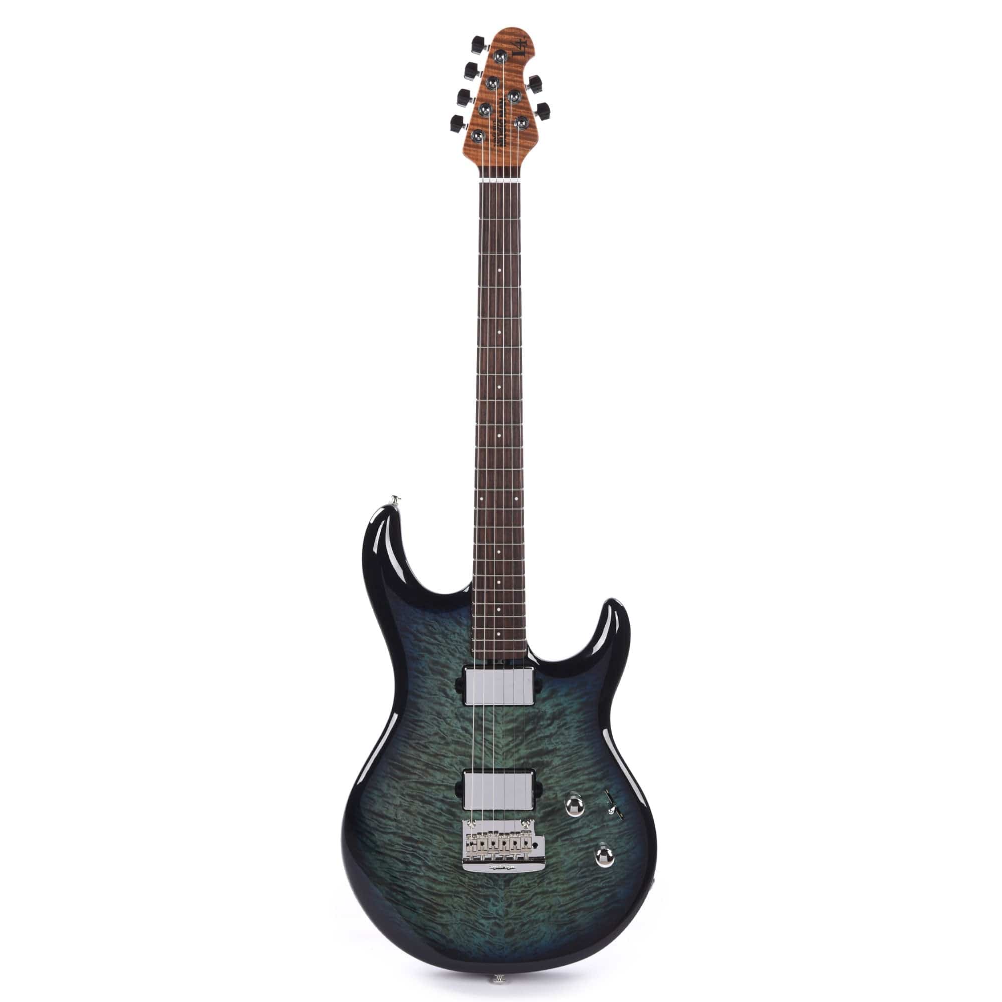 Music Man Luke 4 Maple Top HH Blue Flame w/Roasted Figured Maple Neck Electric Guitars / Solid Body