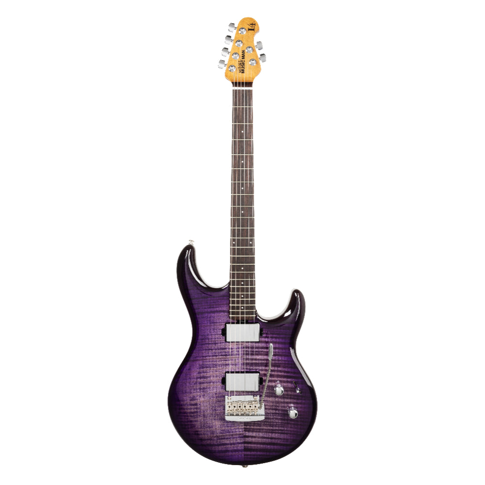Music Man Luke 4 Maple Top HH Grape Slushie w/ Roasted Figured Maple Neck Electric Guitars / Solid Body