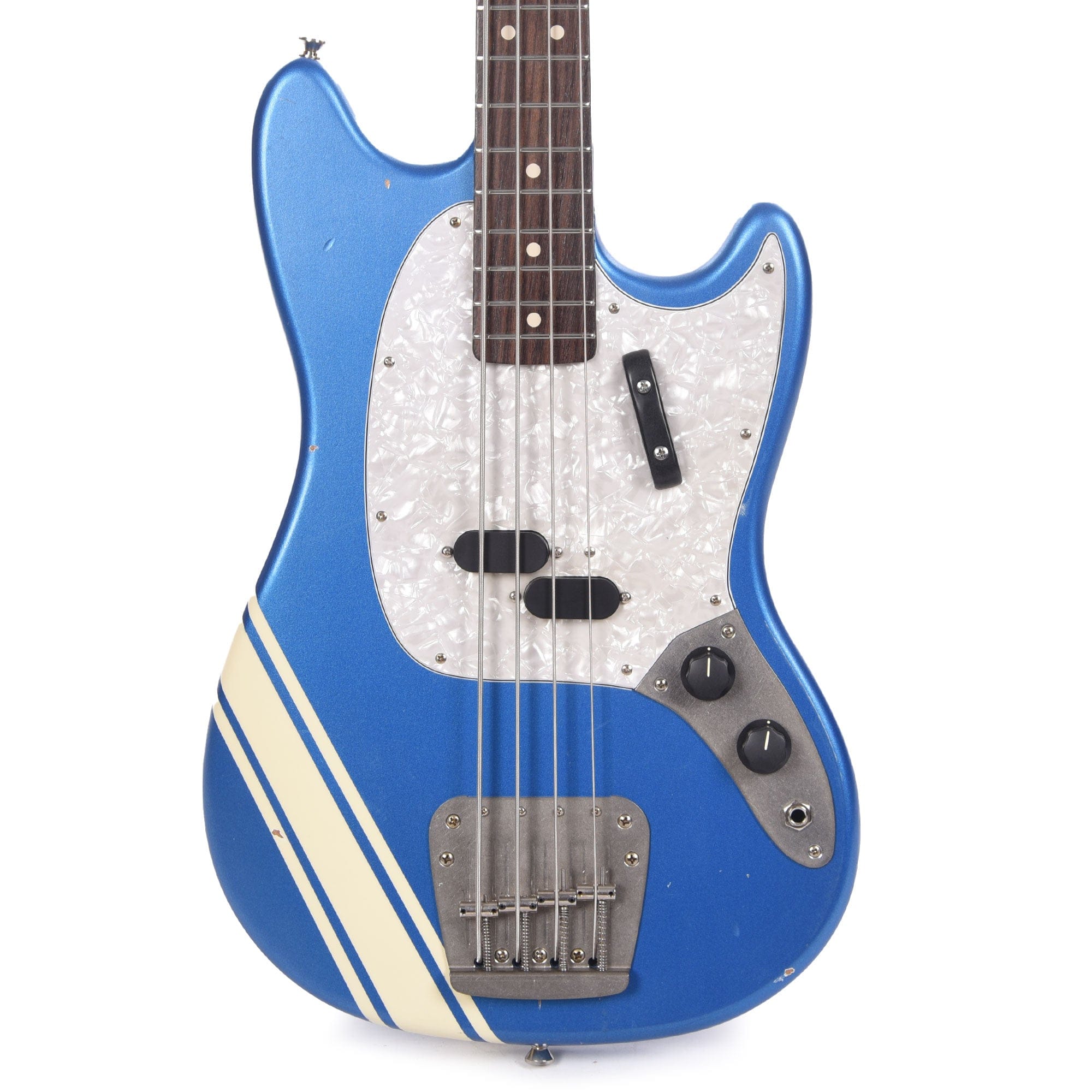 Nash MB-63 Lake Placid Blue Competition Stripe Light Relic w/Matching Headstock, 3-Ply Pearloid Pickguard, & Lollar Pickups Bass Guitars / 4-String