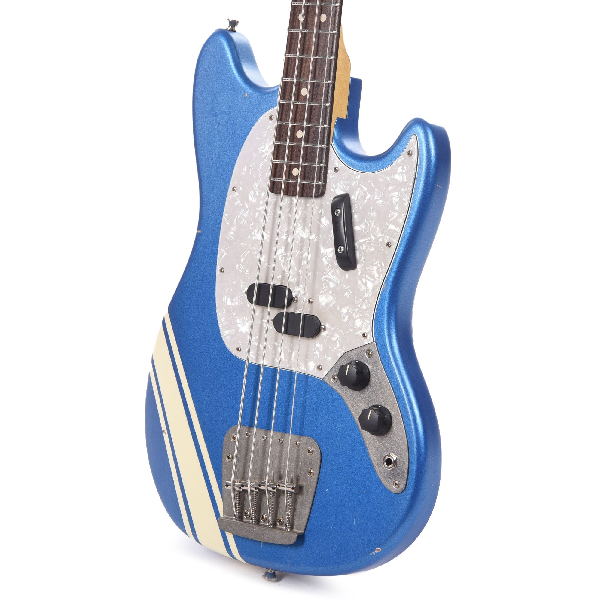 Nash MB-63 Lake Placid Blue Competition Stripe Light Relic w/Matching Headstock, 3-Ply Pearloid Pickguard, & Lollar Pickups Bass Guitars / 4-String