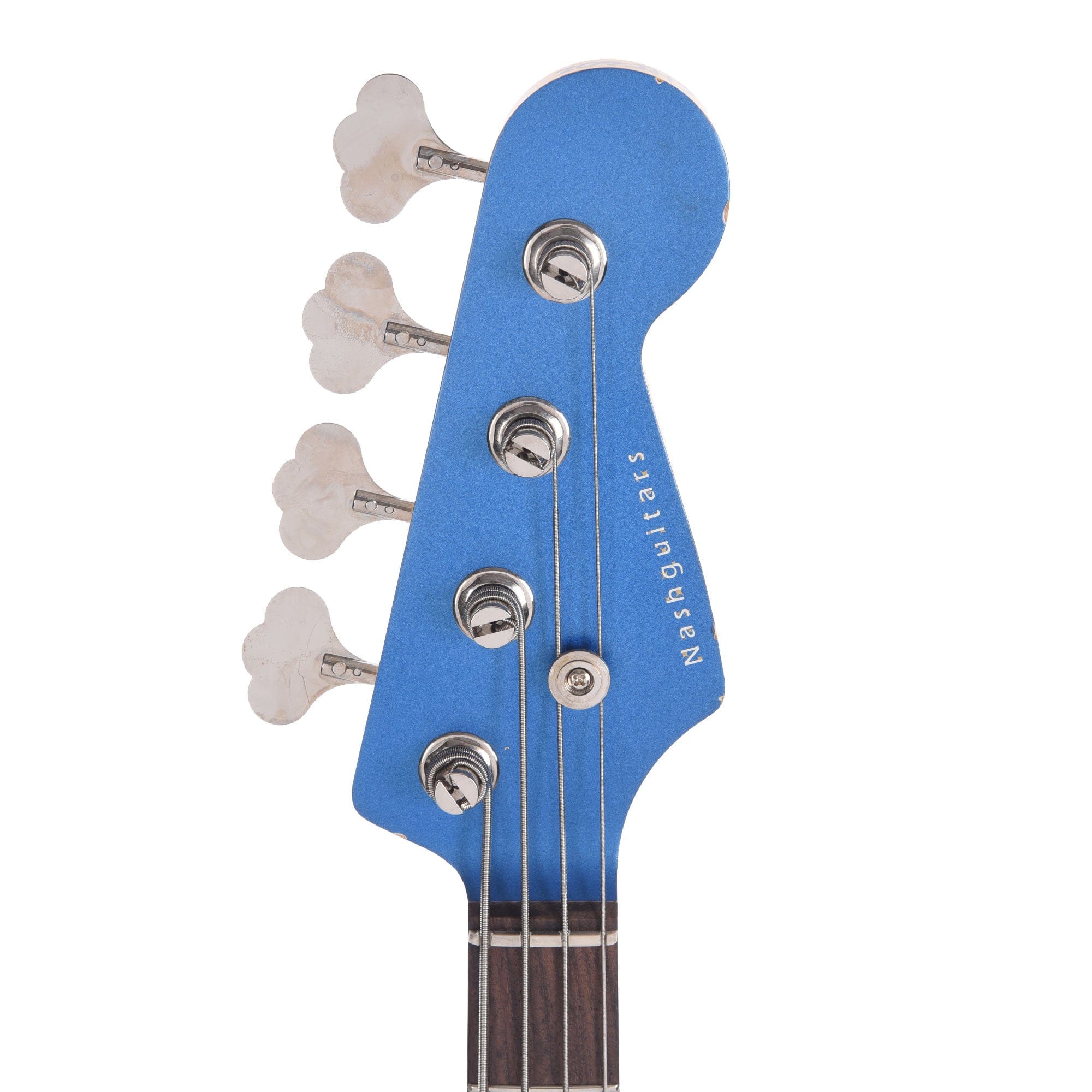 Nash MB-63 Lake Placid Blue Competition Stripe Light Relic w/Matching Headstock, 3-Ply Pearloid Pickguard, & Lollar Pickups Bass Guitars / 4-String