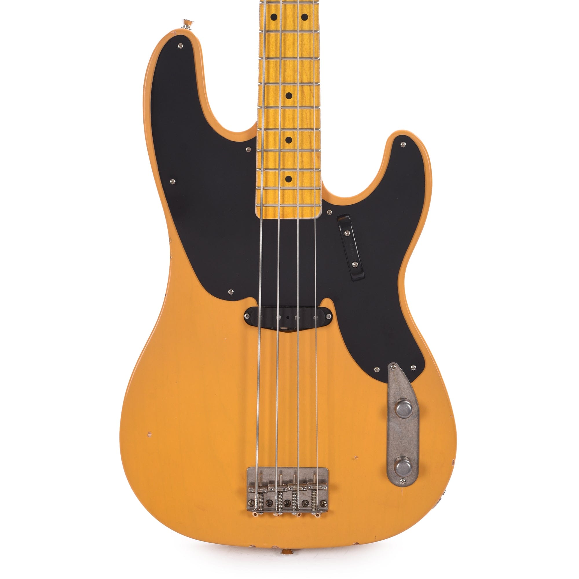 Nash PB-52 Butterscotch Blonde Light Relic w/1-Ply Black Pickguard & Lollar Pickup Bass Guitars / 4-String