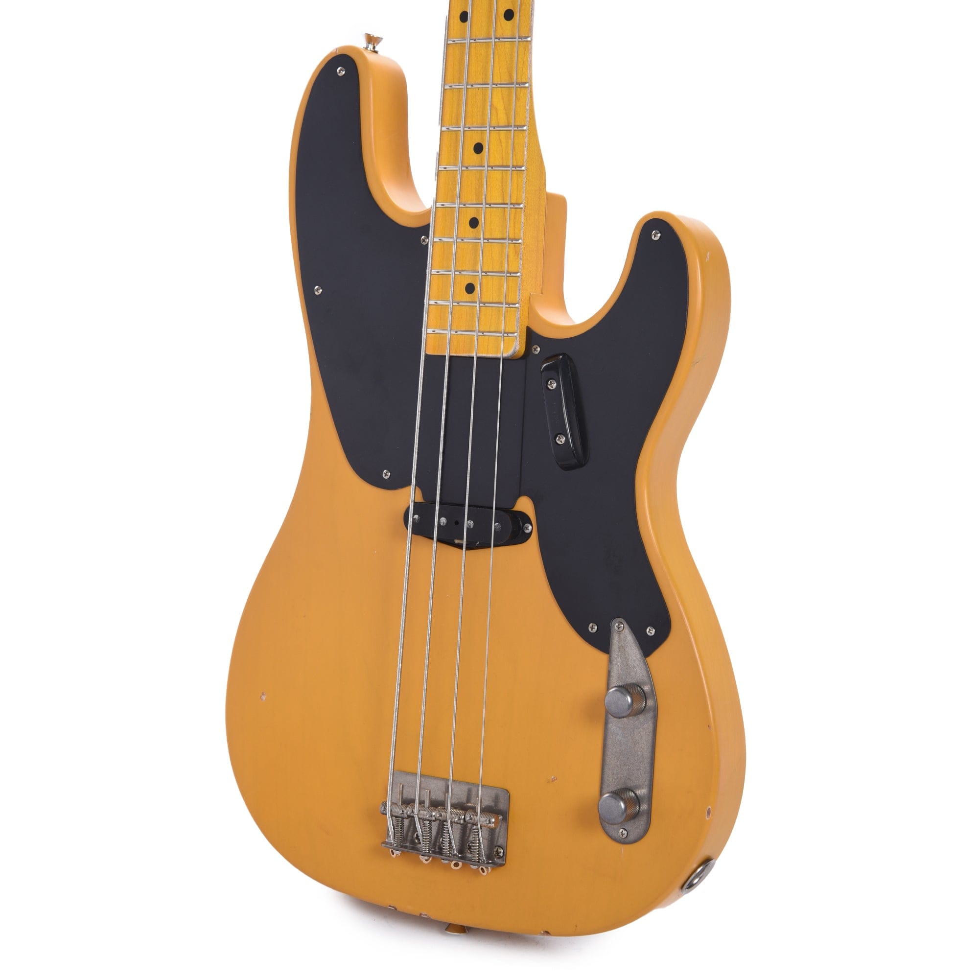 Nash PB-52 Butterscotch Blonde Light Relic w/1-Ply Black Pickguard & Lollar Pickup Bass Guitars / 4-String