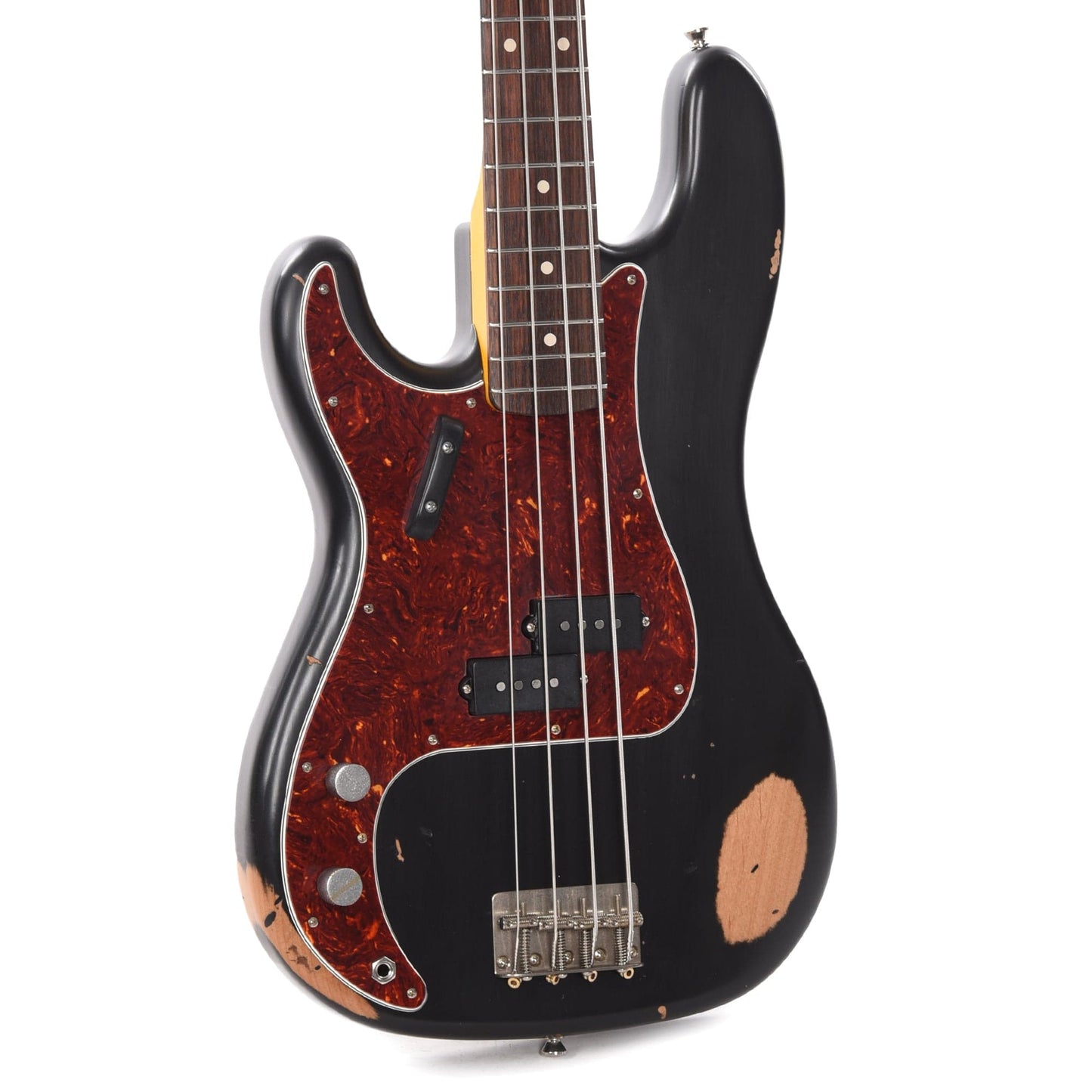 Nash PB-63 LEFTY Black Medium Relic w/4-Ply Tortoise Pickguard & Lollar Pickups Bass Guitars / 4-String
