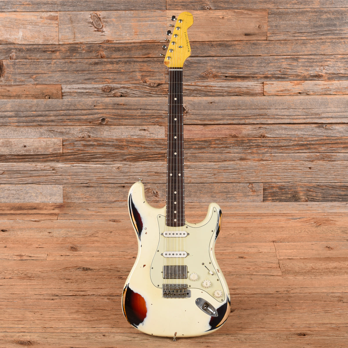 Nash S-63/ HSS Vintage White over Sunburst 2023 Electric Guitars