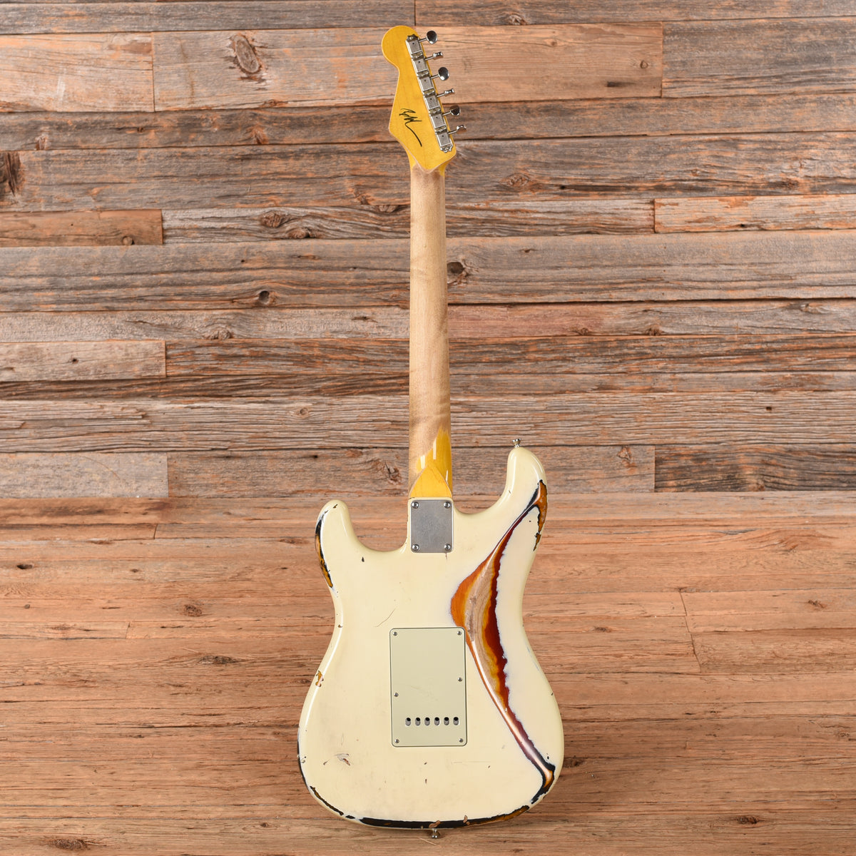 Nash S-63/ HSS Vintage White over Sunburst 2023 Electric Guitars