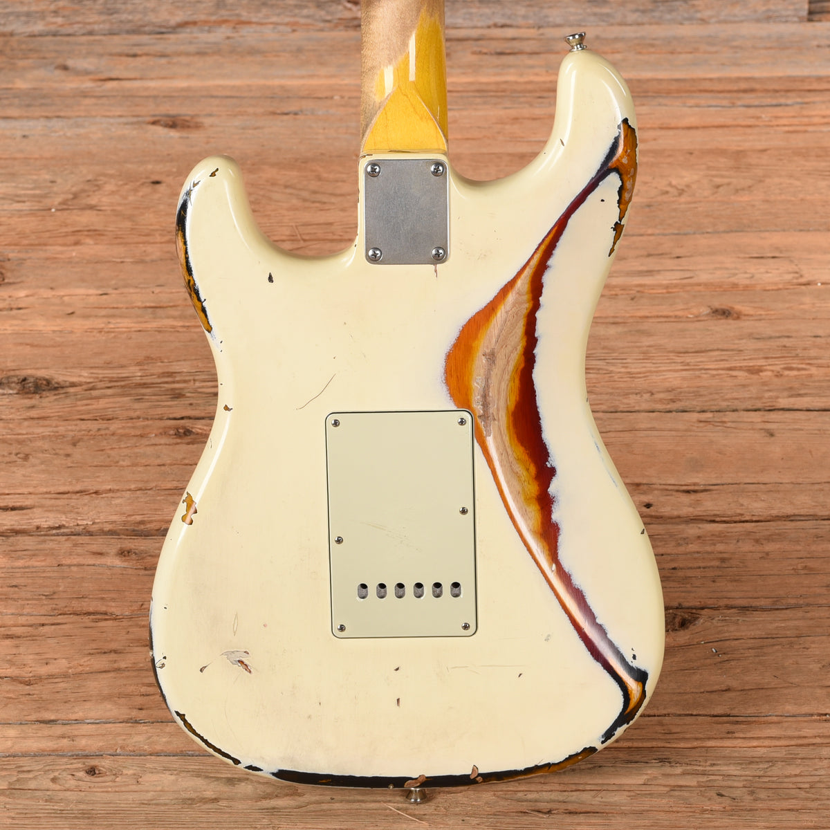 Nash S-63/ HSS Vintage White over Sunburst 2023 Electric Guitars