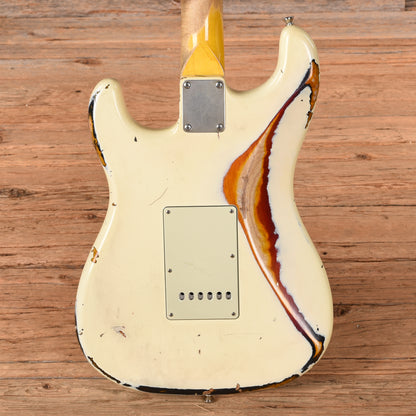 Nash S-63/ HSS Vintage White over Sunburst 2023 Electric Guitars