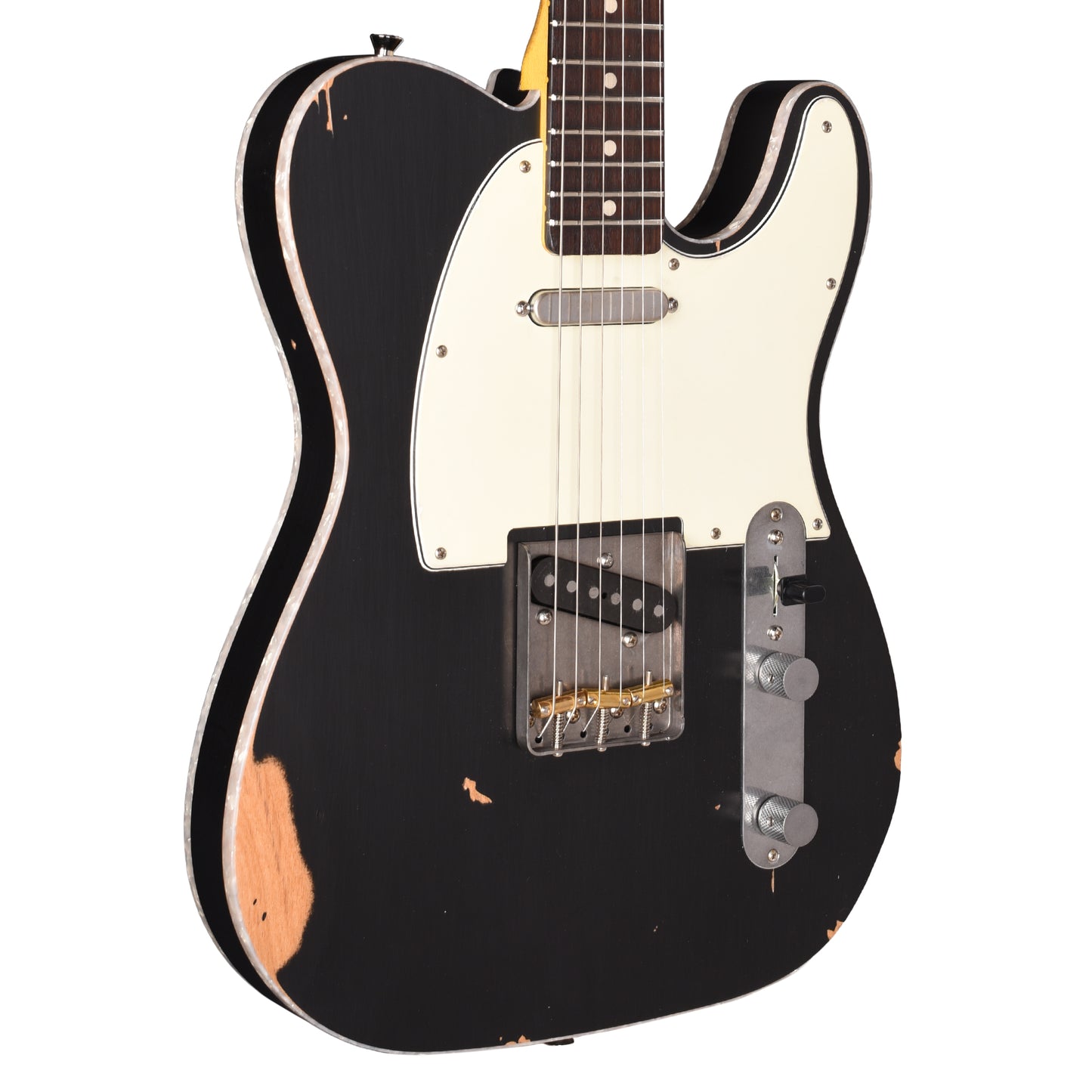 Nash T-63 Black Double Bound w/ Medium Aging and Nautilus Neck Electric Guitars