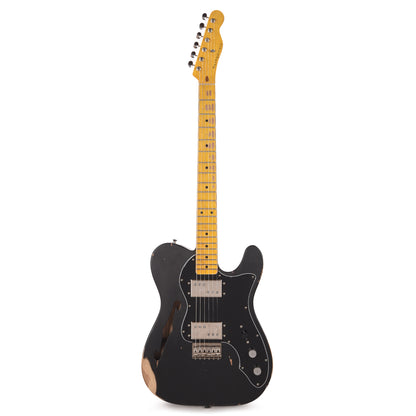 Nash T-72-TL Thinline Ash Black Medium Relic Electric Guitars / Semi-Hollow