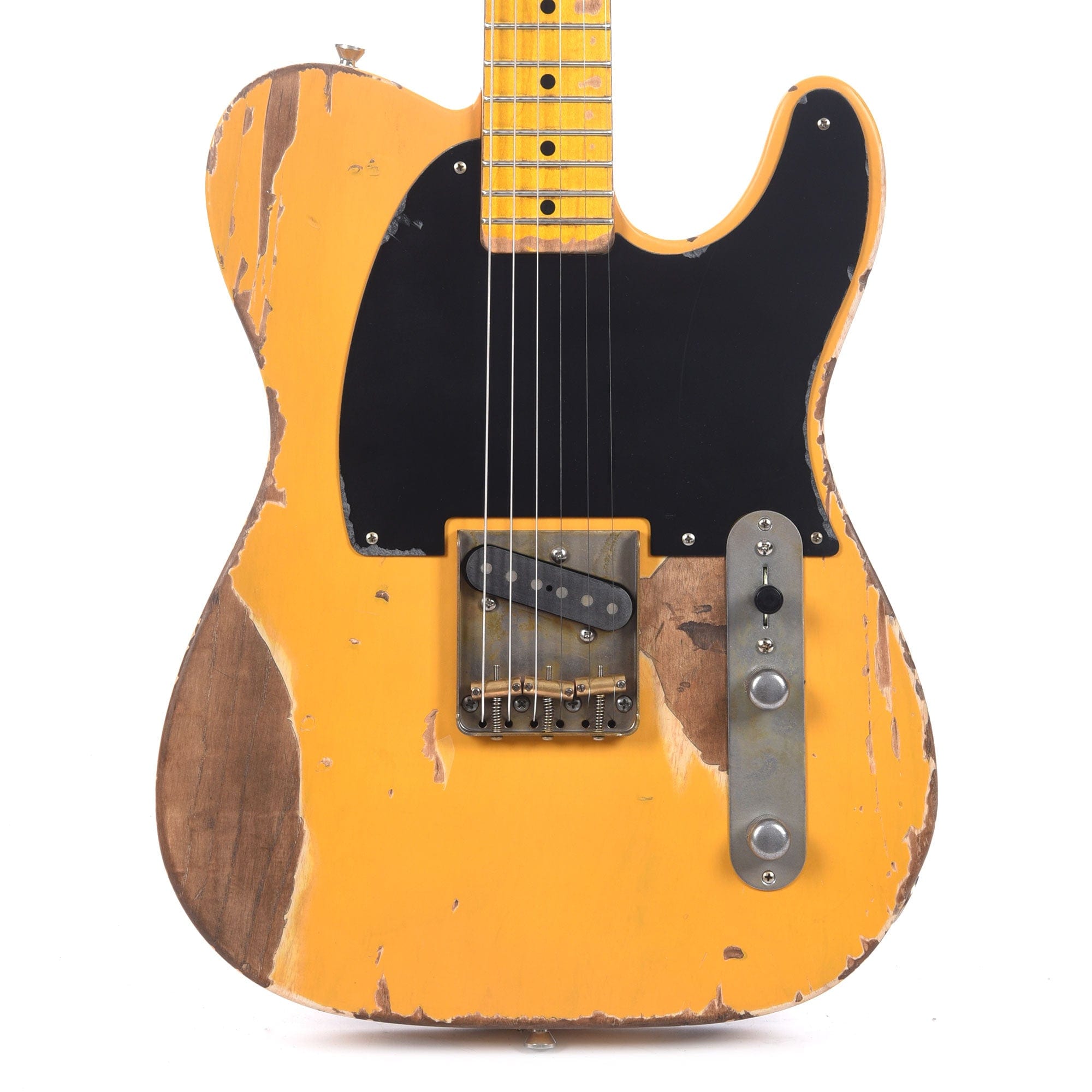 Nash E-52 Butterscotch Blonde Extra Heavy Relic w/1-Ply Black Pickguard & Duncan Stacked Electric Guitars / Solid Body