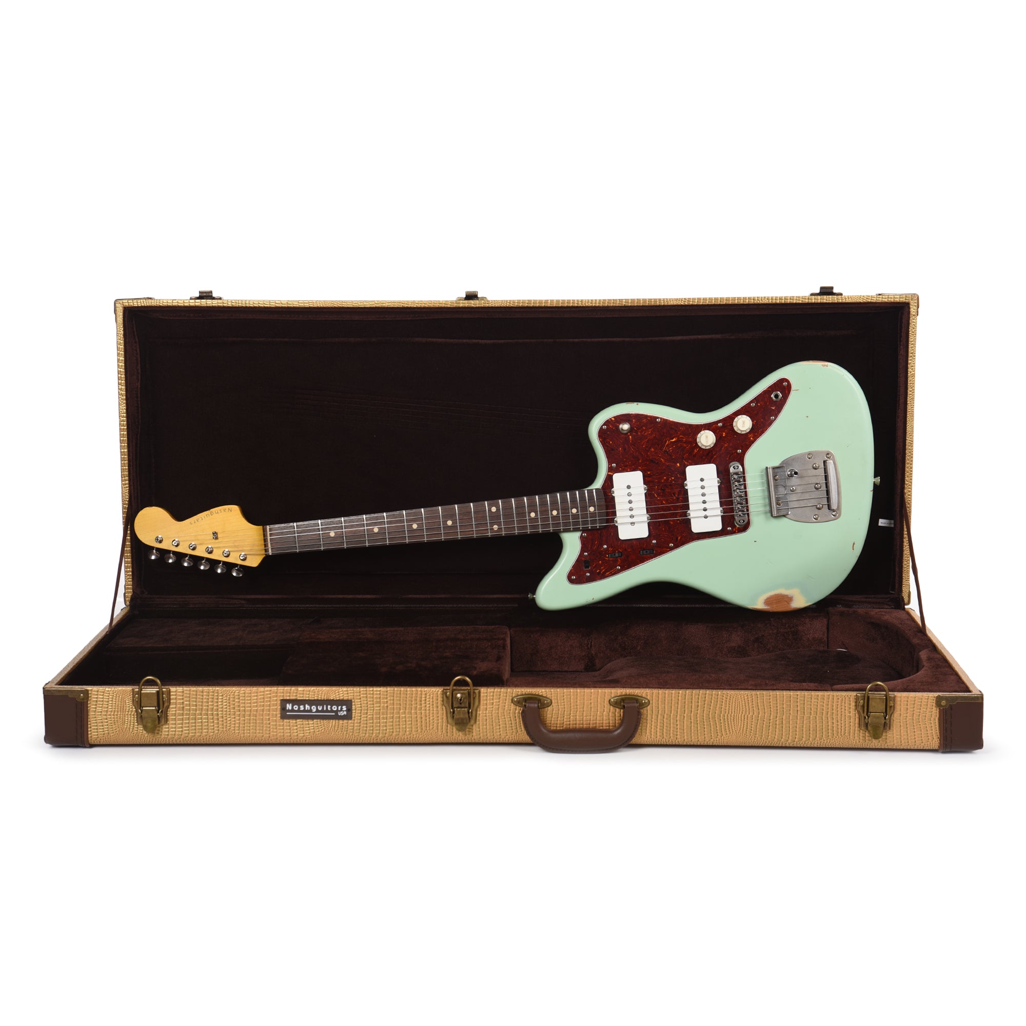 Nash JM-63 Surf Green Medium Relic w/Matching Headstock Electric Guitars / Solid Body