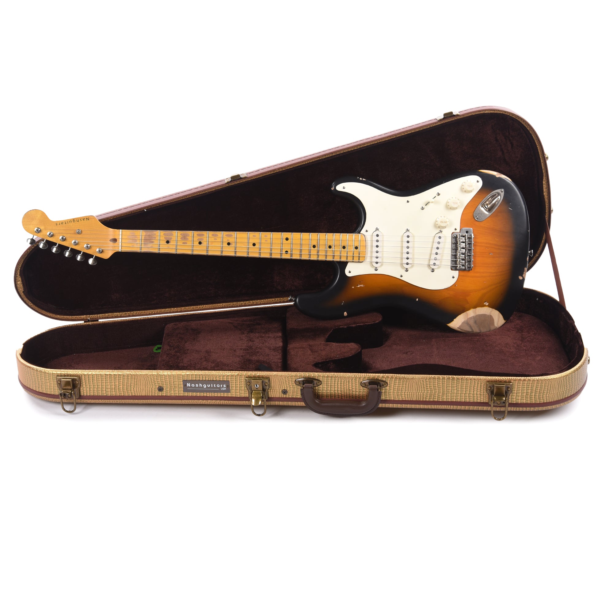 Nash S-57 Ash 2 Tone Burst Medium Relic Electric Guitars / Solid Body