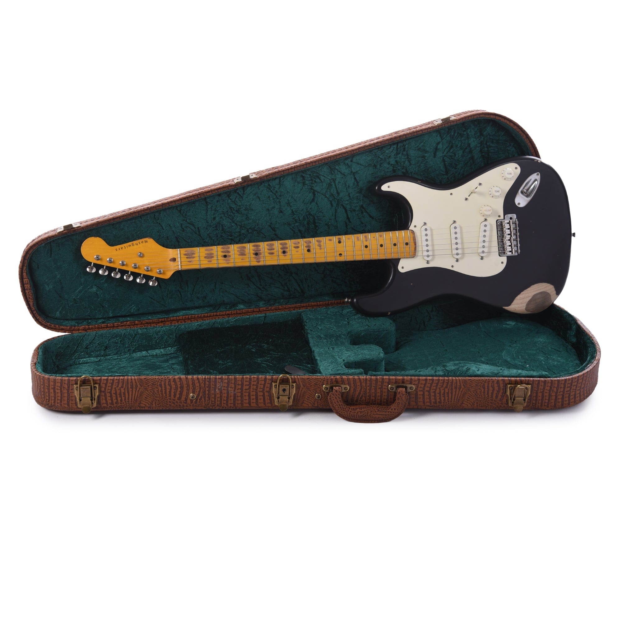 Nash S-57 Ash Black Medium/Heavy Relic Electric Guitars / Solid Body