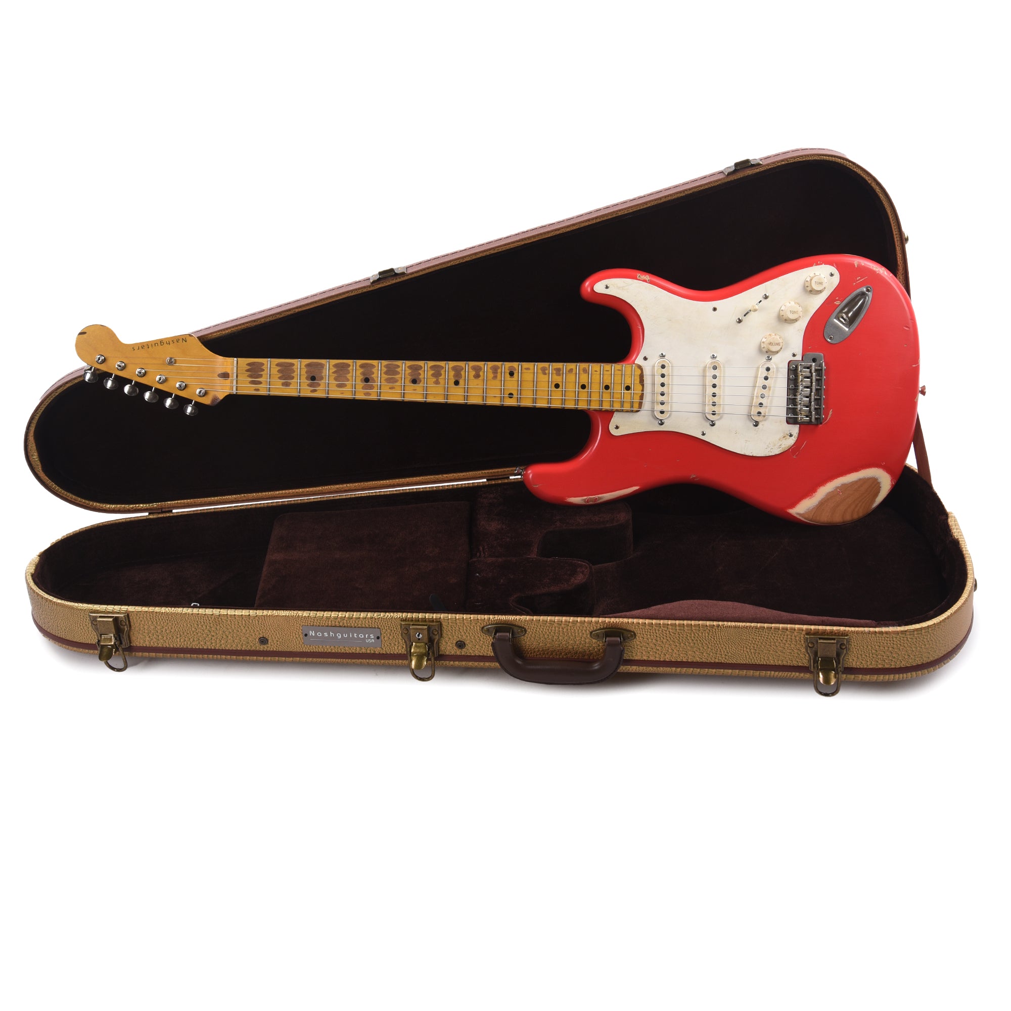 Nash S-57 Fiesta Red Heavy Relic Electric Guitars / Solid Body