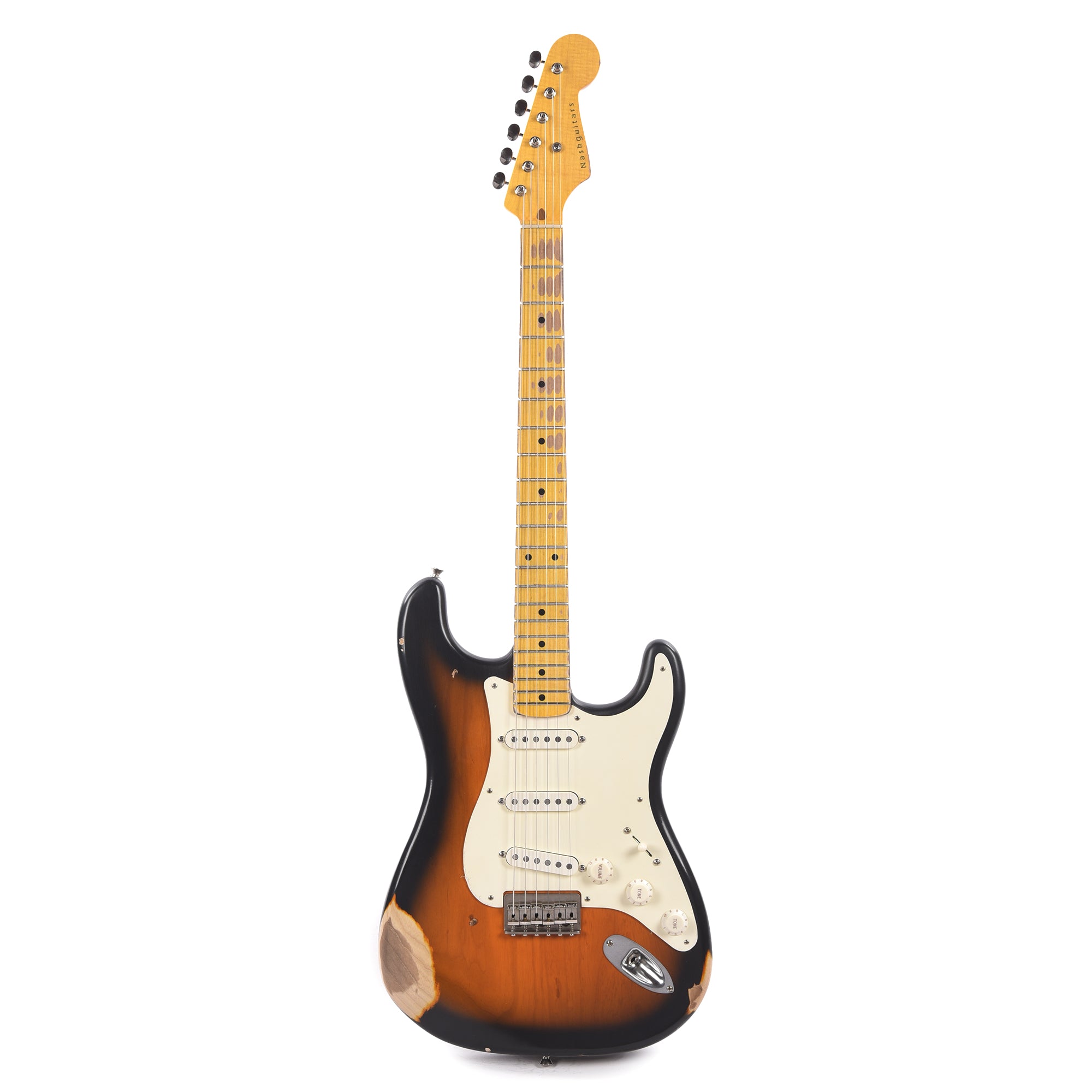 Nash S-57 Hard Tail Ash 2 Tone Burst Medium Relic Electric Guitars / Solid Body