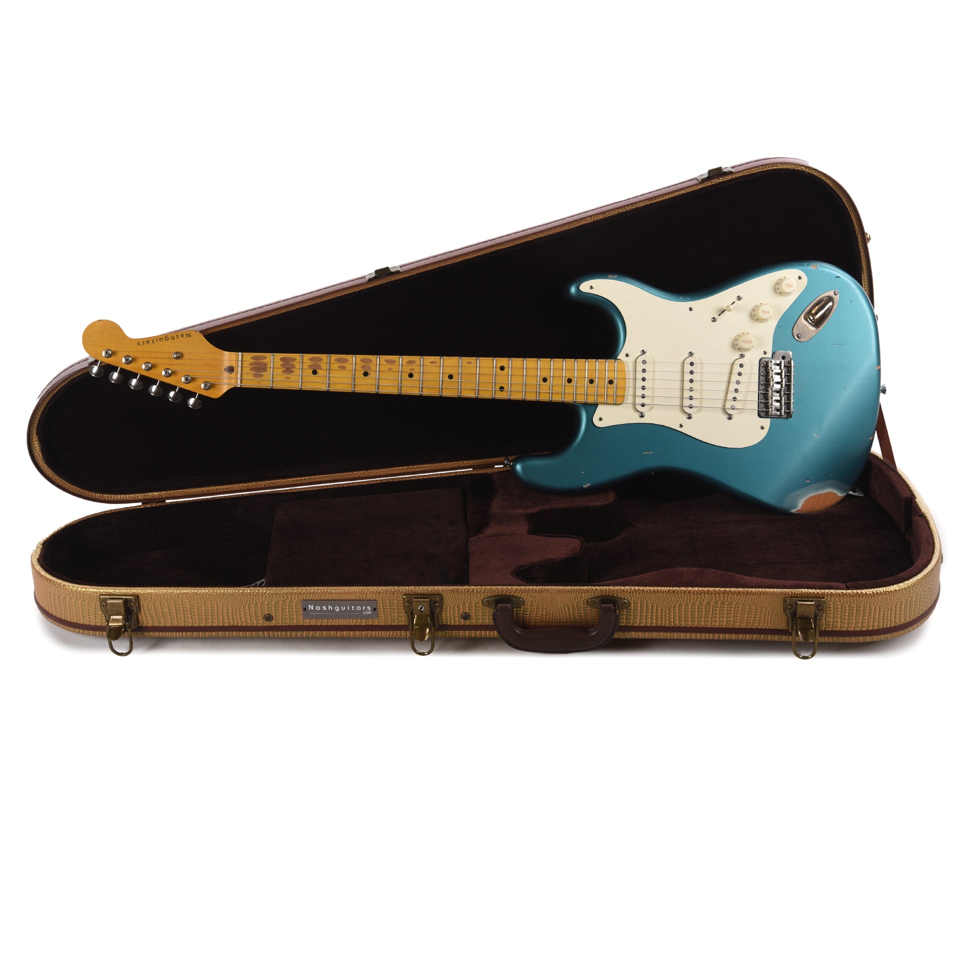 Nash S-57 Ocean Turquoise Metallic Medium Relic Electric Guitars / Solid Body