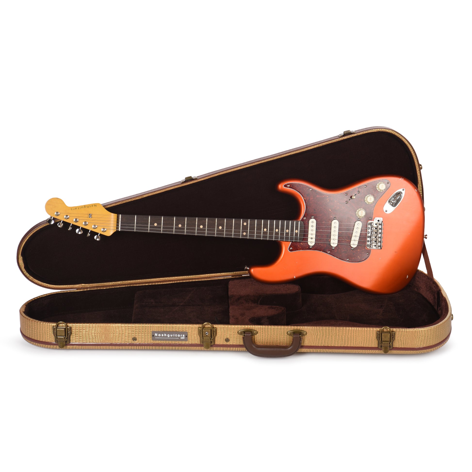 Nash S-63 Candy Tangerine Light Relic Electric Guitars / Solid Body