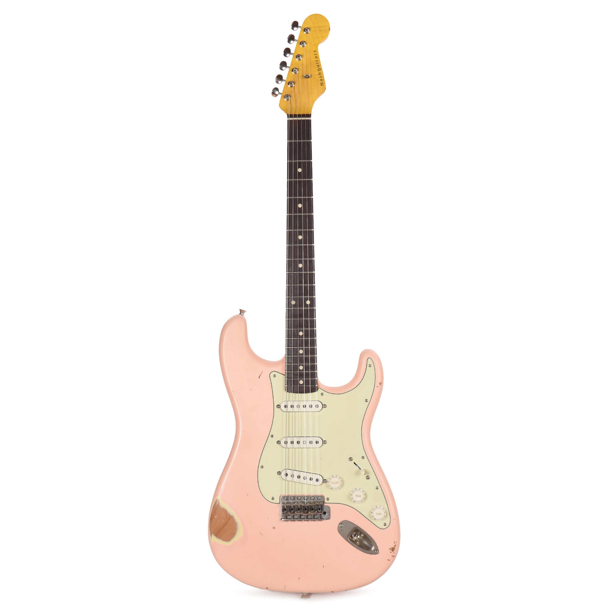 Nash S-63 Shell Pink Medium Relic Electric Guitars / Solid Body