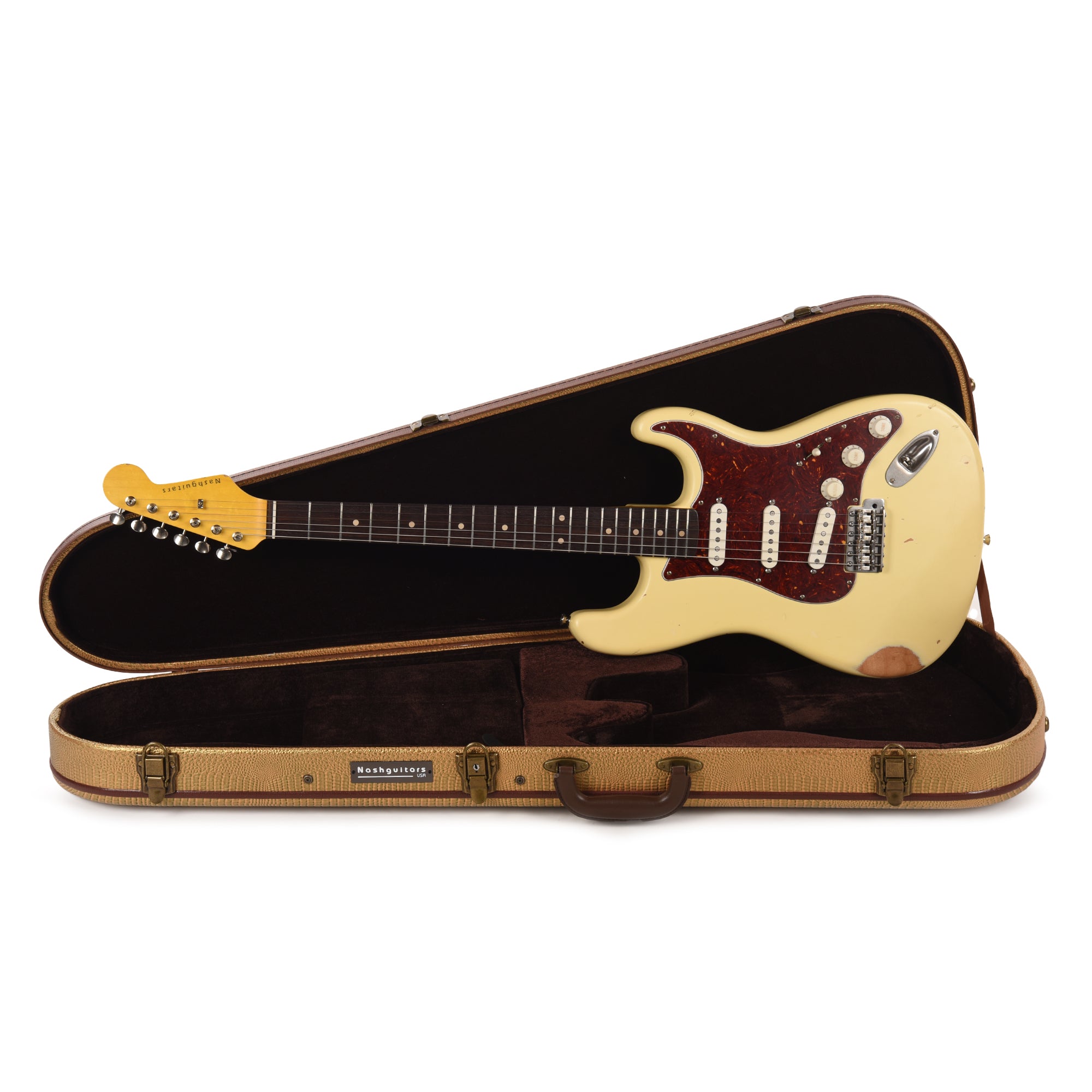 Nash S-63 Vintage White Medium Relic Electric Guitars / Solid Body
