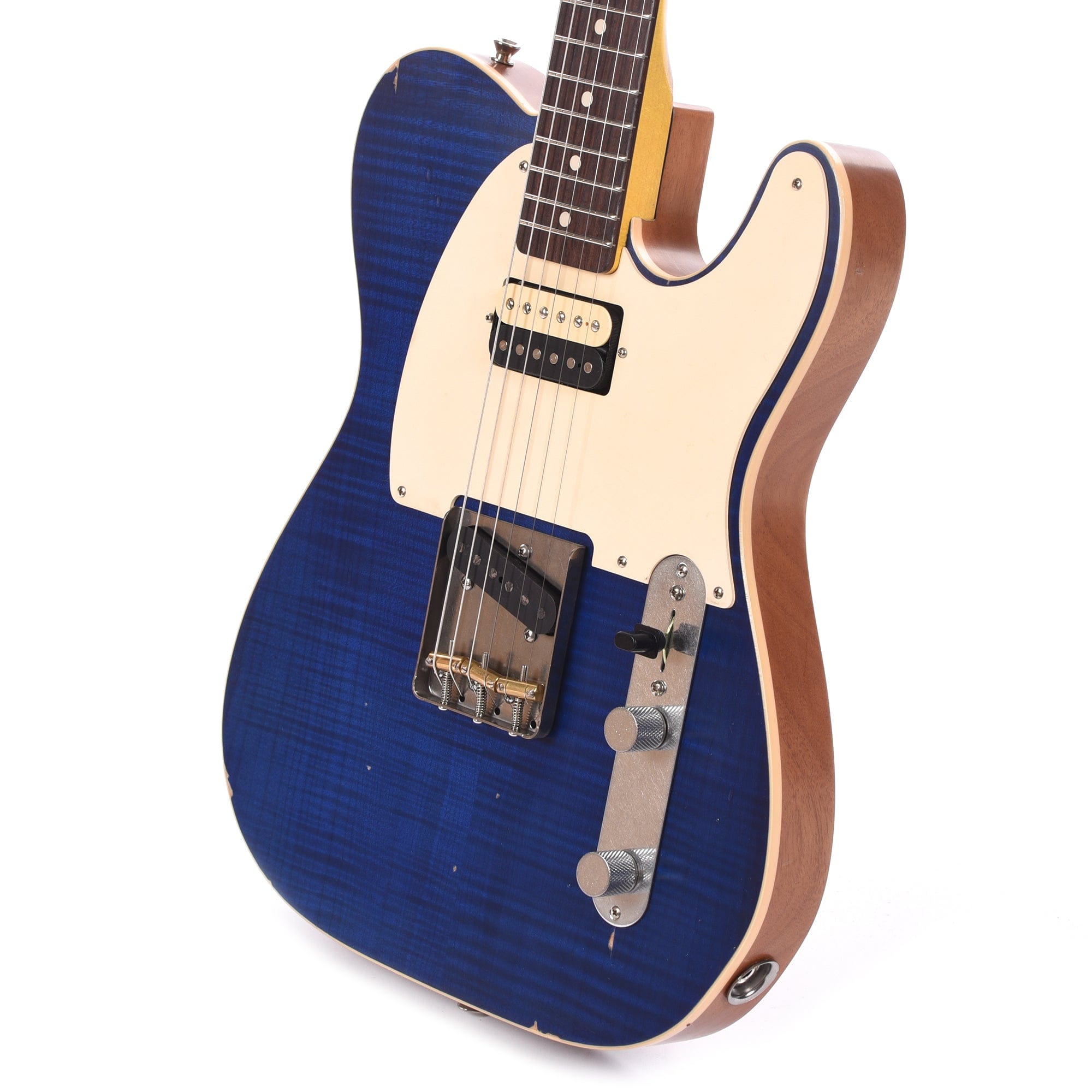 Nash Special T Flame Maple/Mahogany Transparent Blue Light Relic Electric Guitars / Solid Body
