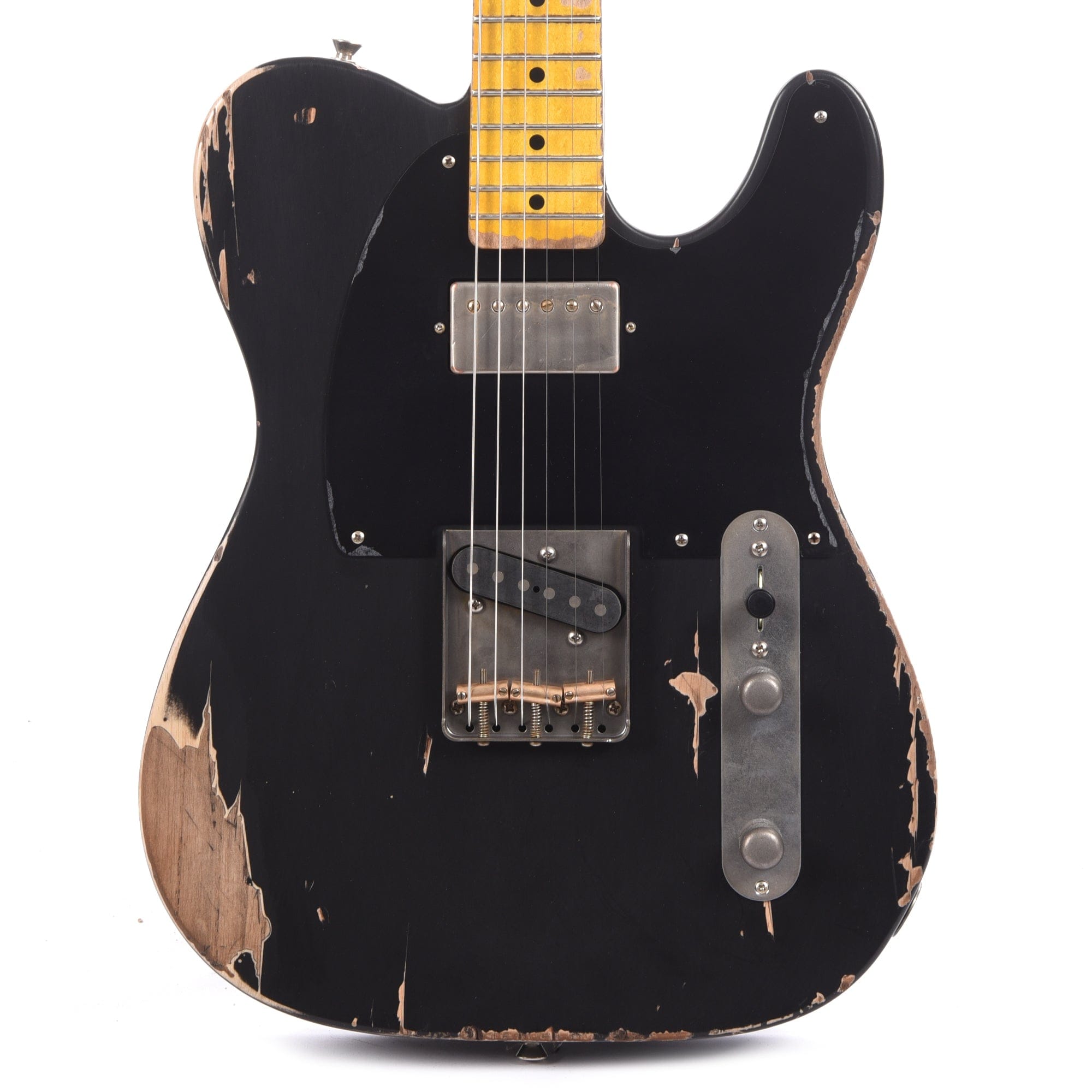 Nash T-52 HS Black Heavy Relic w/1-Ply Black Pickguard, & Lollar Pickups Electric Guitars / Solid Body