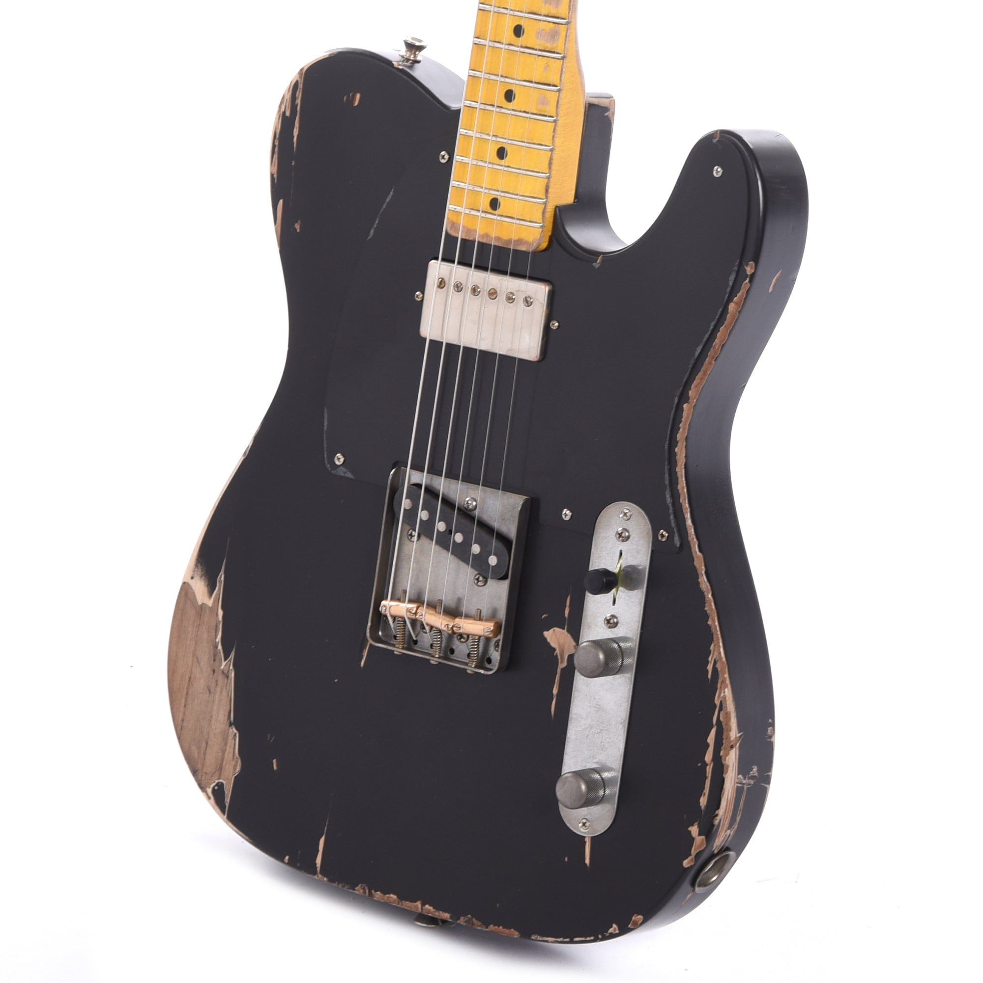 Nash T-52 HS Black Heavy Relic w/1-Ply Black Pickguard, & Lollar Pickups Electric Guitars / Solid Body