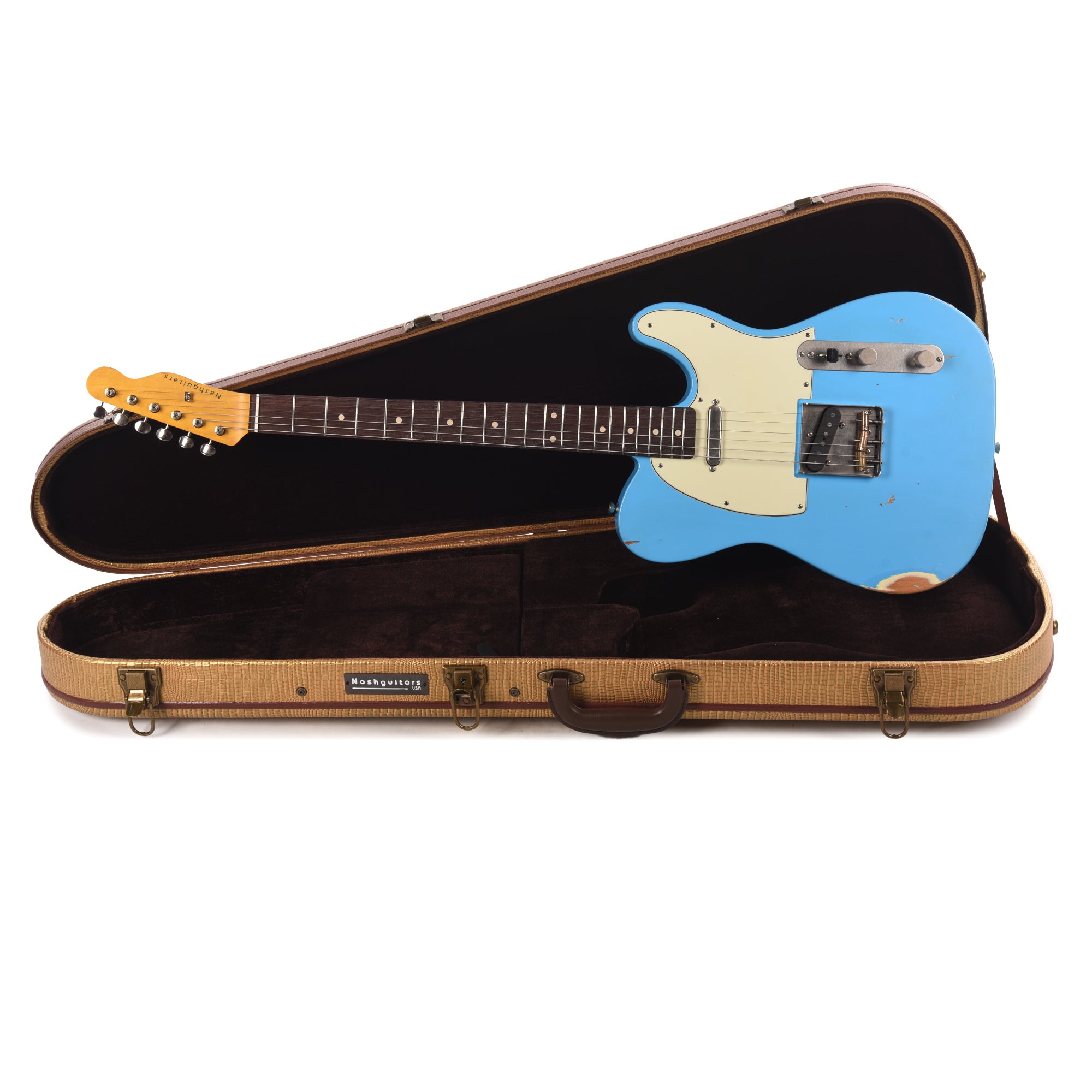 Nash T-63 Daphne Blue Medium Relic Electric Guitars / Solid Body
